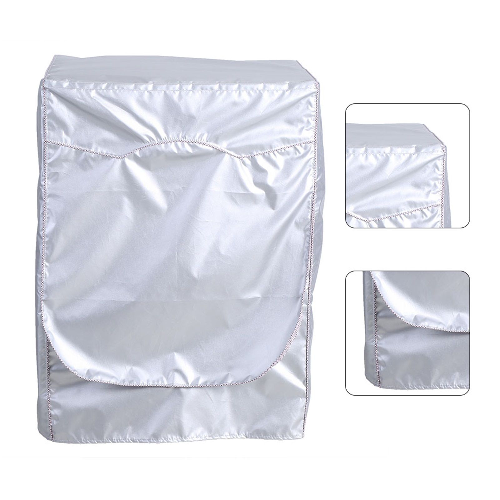 Silver Washing Machine Cover Waterproof Sunscreen Cover Front Load Washer view 10