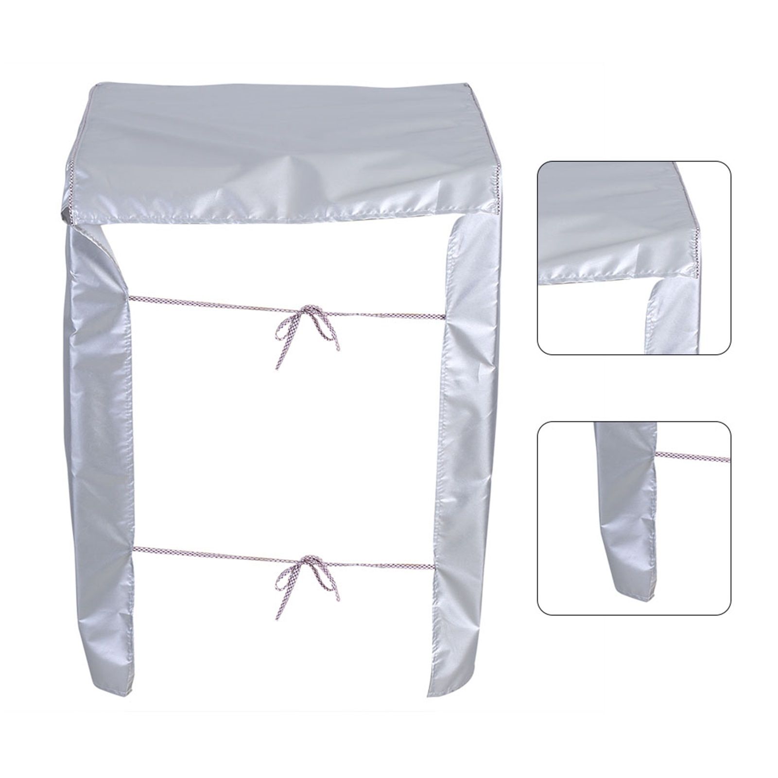 Silver Washing Machine Cover Waterproof Sunscreen Cover Front Load Washer view 11