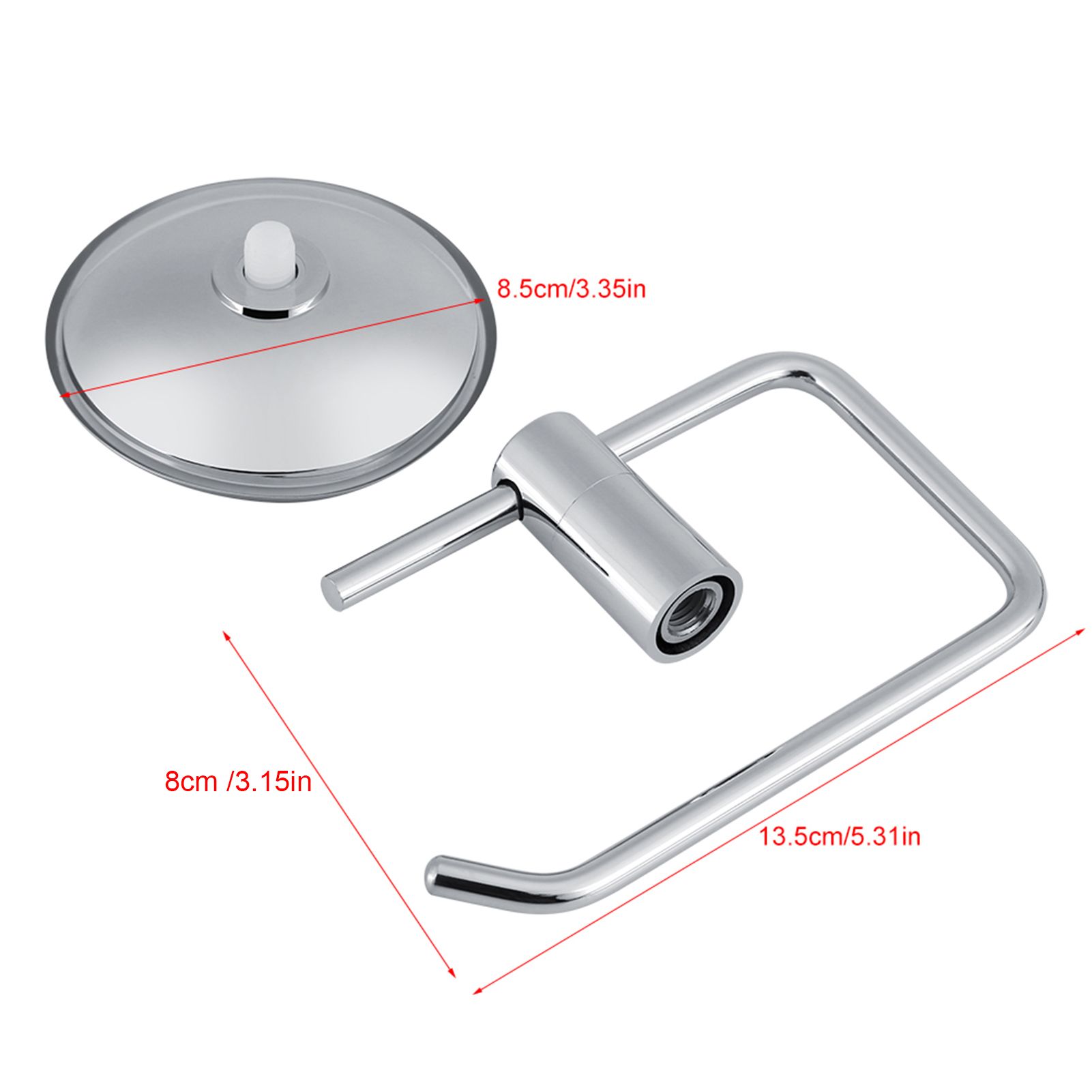 Stainless Steel Bathroom Toilet Suction Cup Paper Roll Holder Bar WallMounted Rack view 10