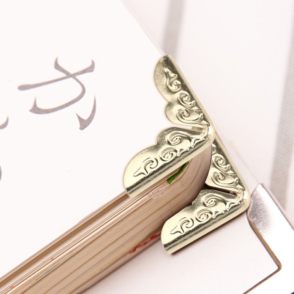 100pcs Book Corner Protectors for Scrapebooking Vintage Photo Album Diary view 12