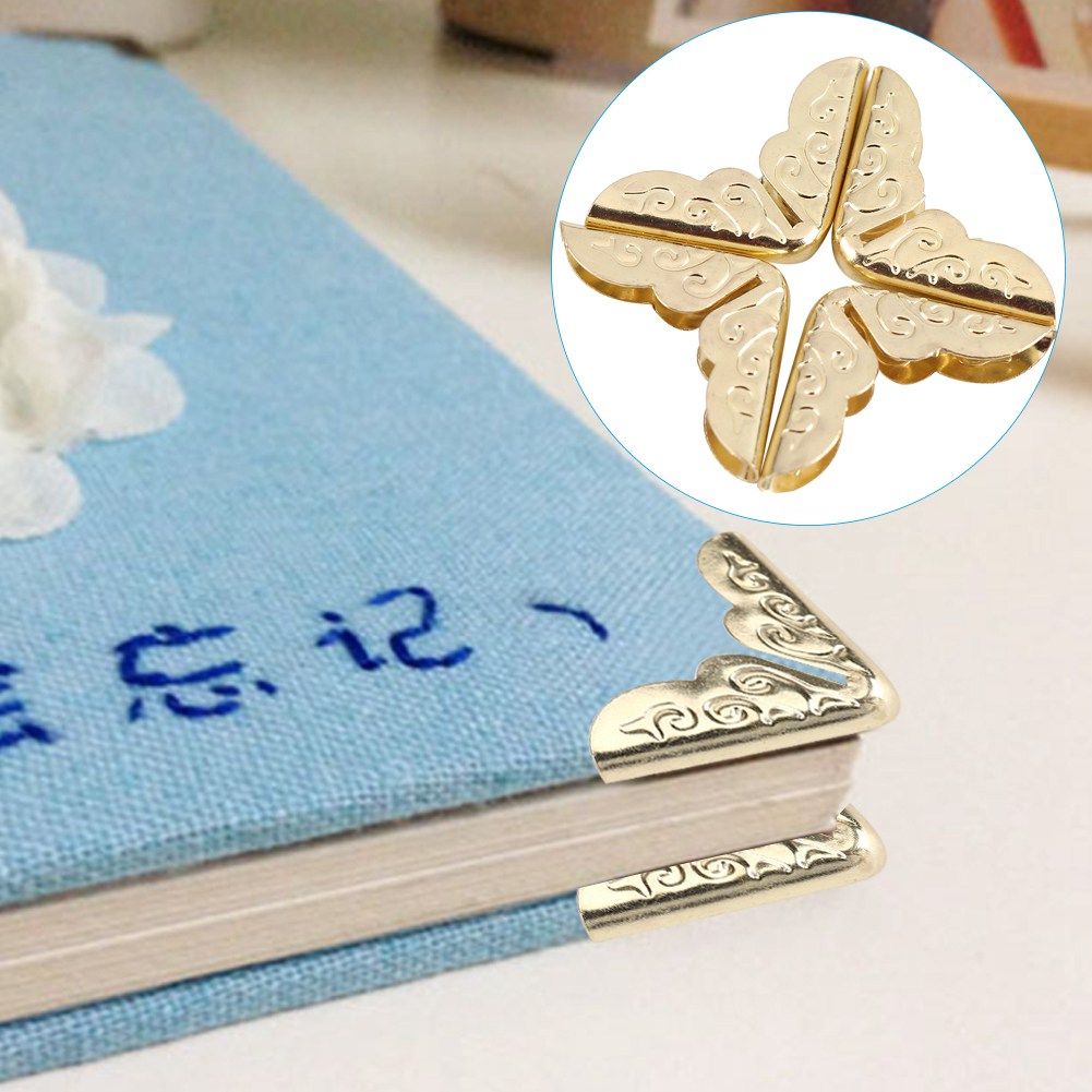 100pcs Book Corner Protectors for Scrapebooking Vintage Photo Album Diary view 13