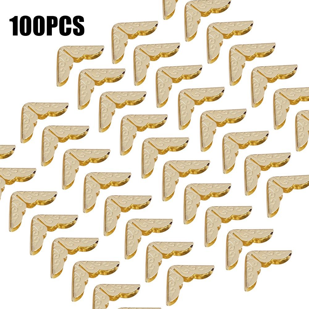 100pcs Book Corner Protectors for Scrapebooking Vintage Photo Album Diary view 15