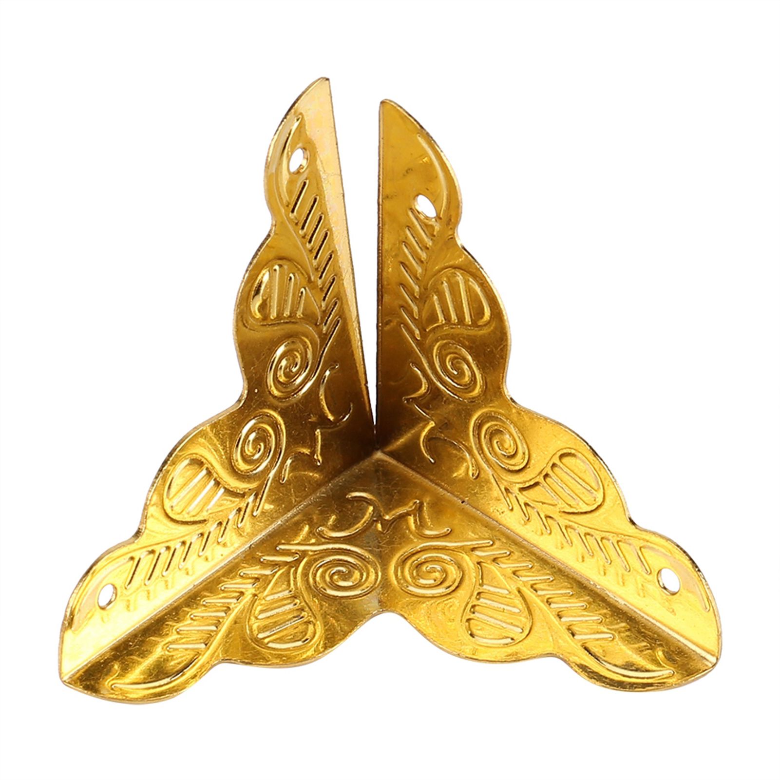12pcs Wooden Box Jewelry Gift Case Corner Decorative Protectors Iron Edge view 5