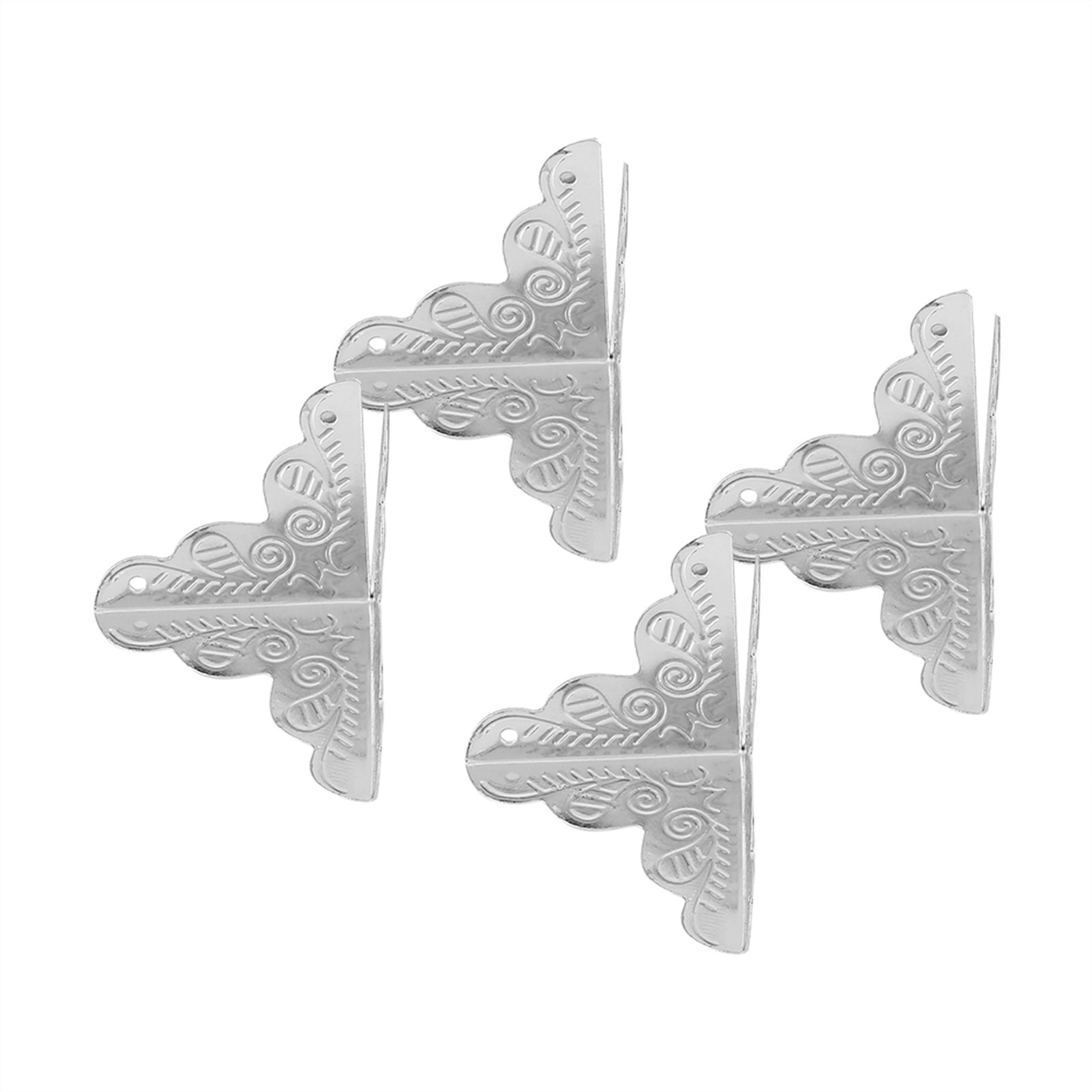 12pcs Wooden Box Jewelry Gift Case Corner Decorative Protectors Iron Edge view 9