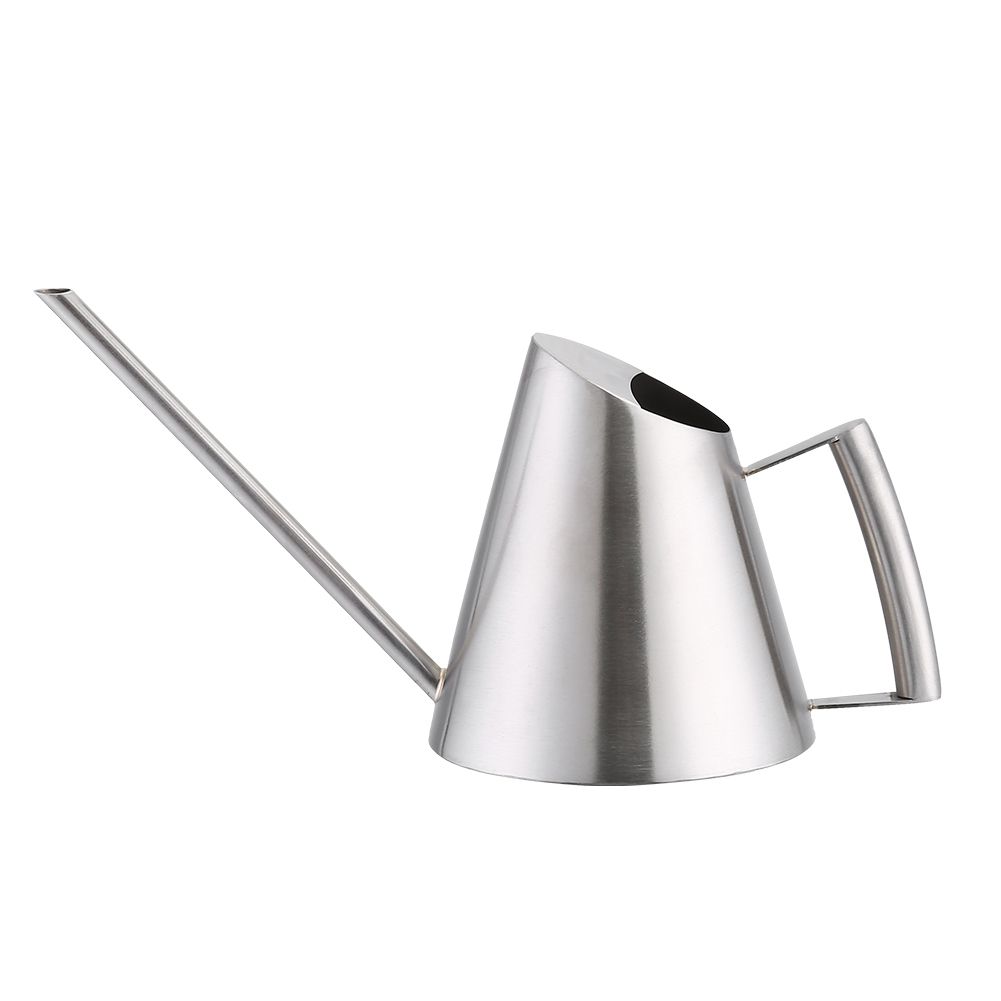 900ml Stainless Steel Watering Can Brushed Garden Planting Indoor Outdoor — image 1