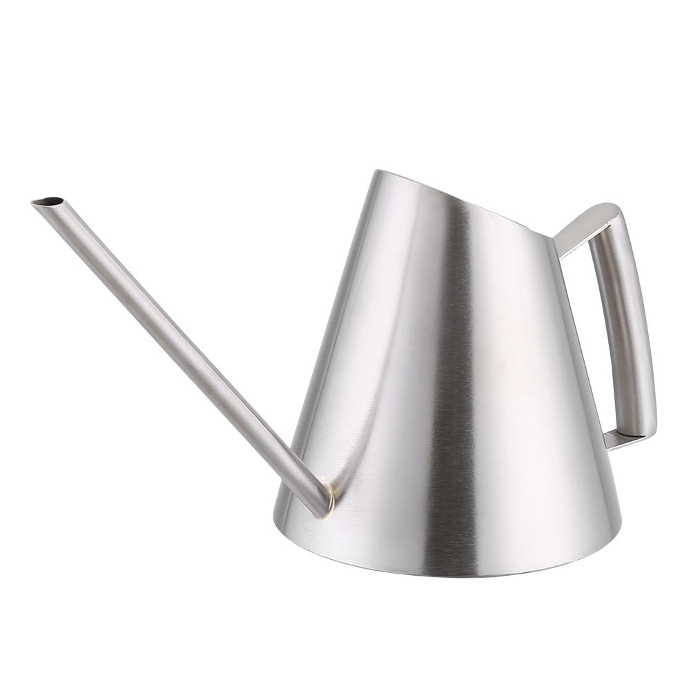 900ml Stainless Steel Watering Can Brushed Garden Planting Indoor Outdoor view 9