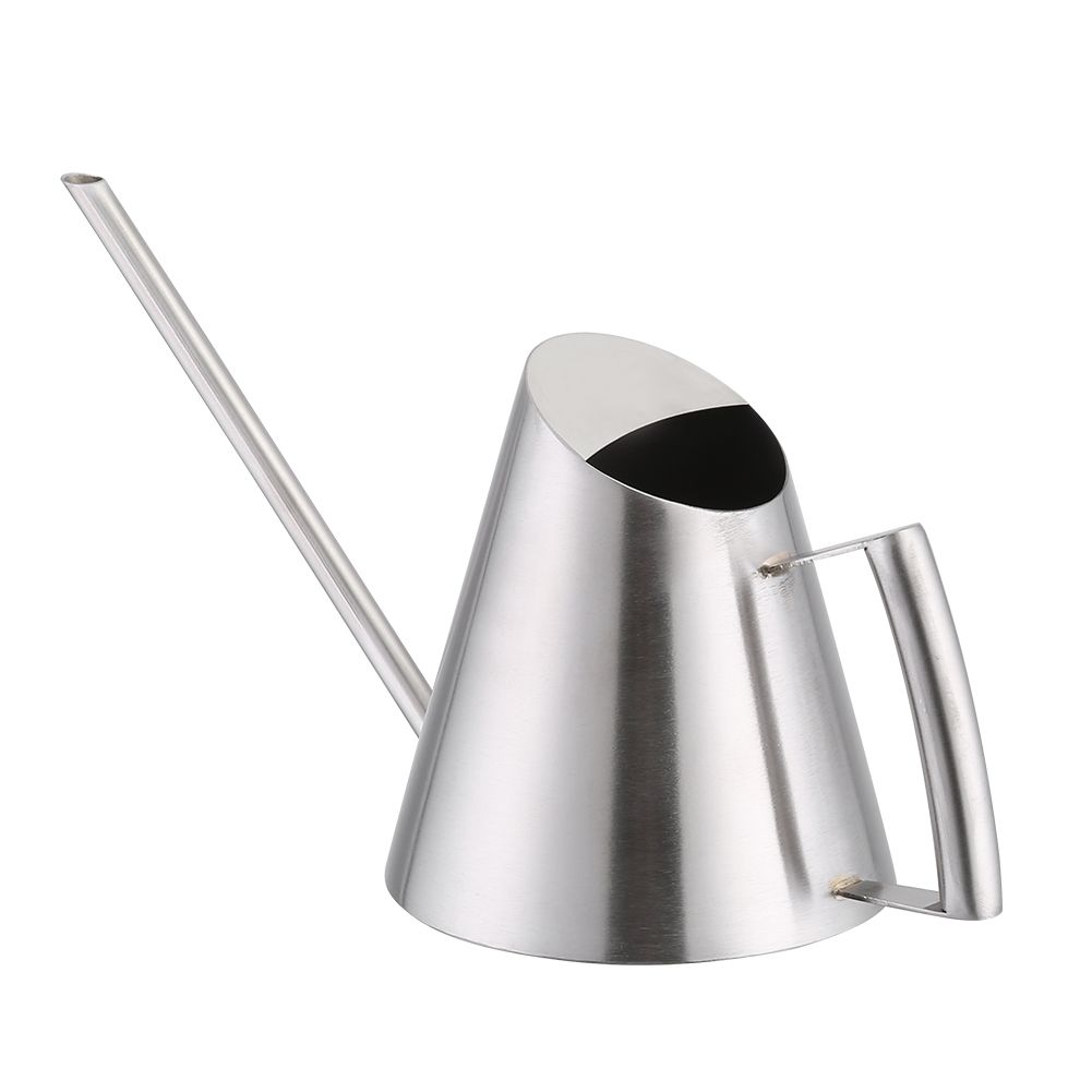 900ml Stainless Steel Watering Can Brushed Garden Planting Indoor Outdoor view 11