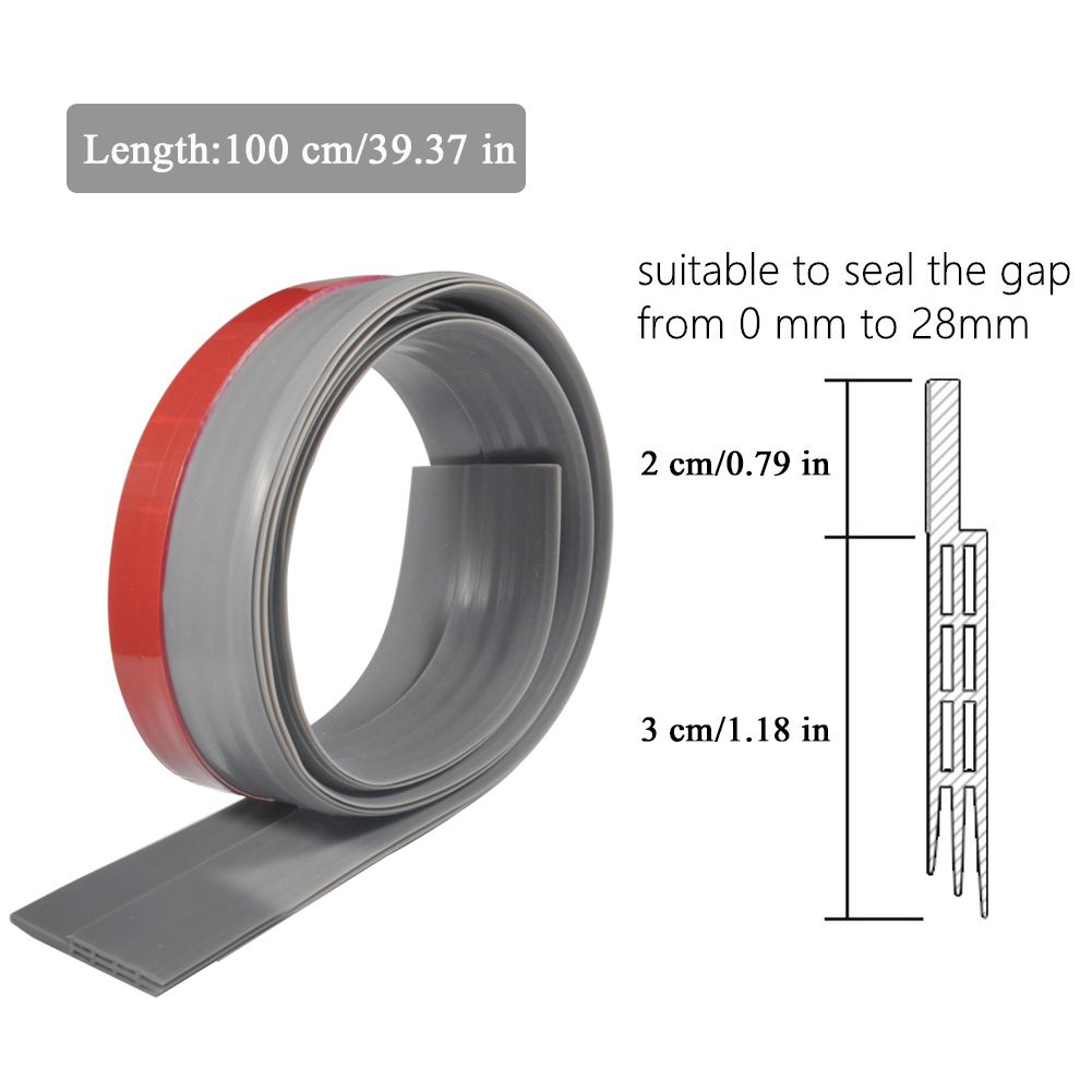 100cm Silicone Rubber Door Strip Self Adhesive Backing Door Seal for Window or view 5