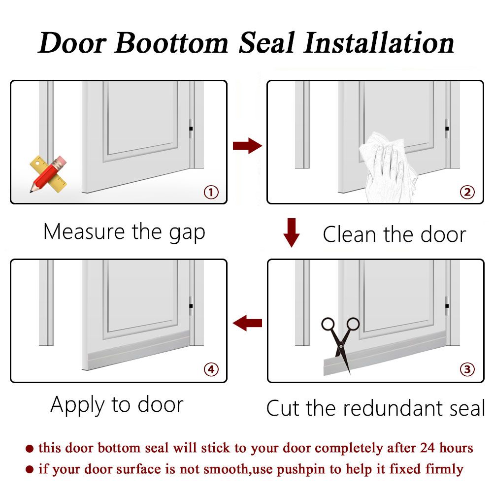 100cm Silicone Rubber Door Strip Self Adhesive Backing Door Seal for Window or view 7