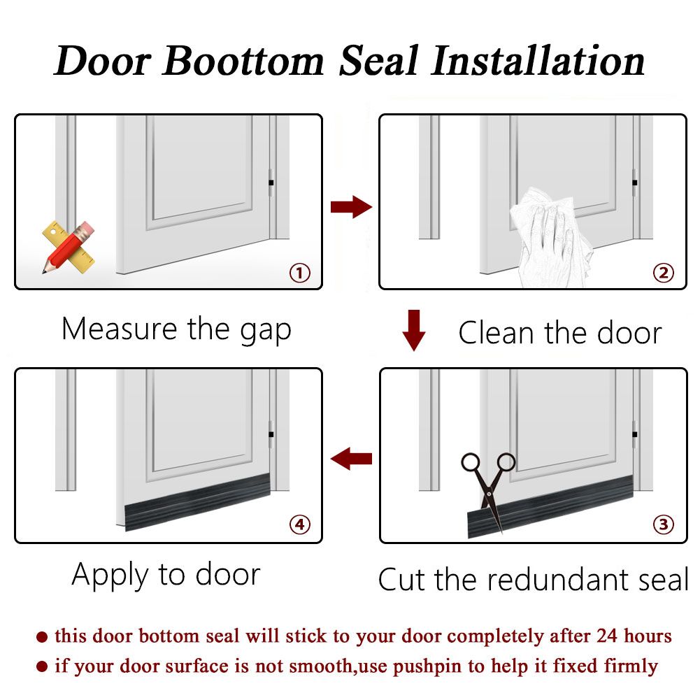 100cm Silicone Rubber Door Strip Self Adhesive Backing Door Seal for Window or view 5