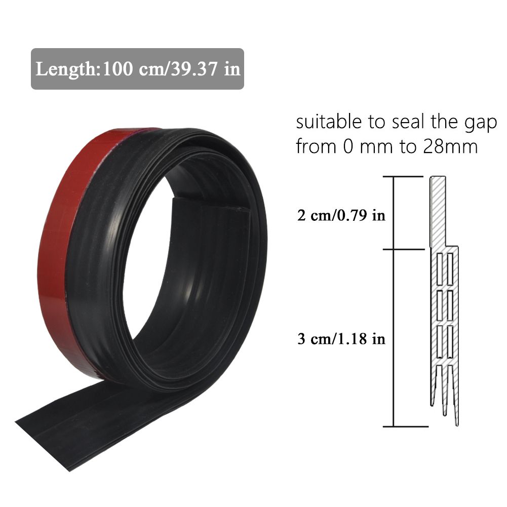 100cm Silicone Rubber Door Strip Self Adhesive Backing Door Seal for Window or view 6