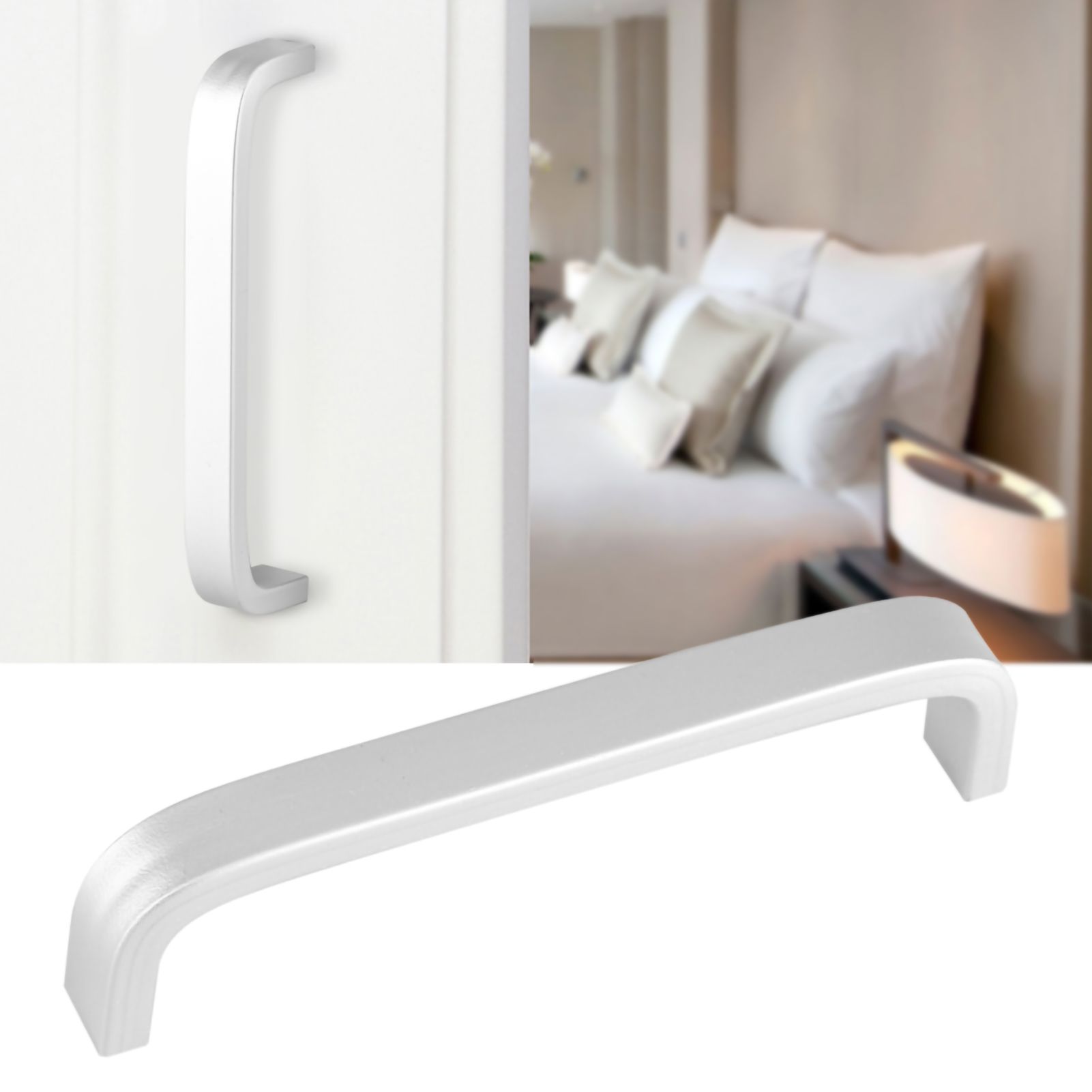 Aluminum Alloy Door Handles Matte Surface Hardware for Kitchen Cabinet view 12
