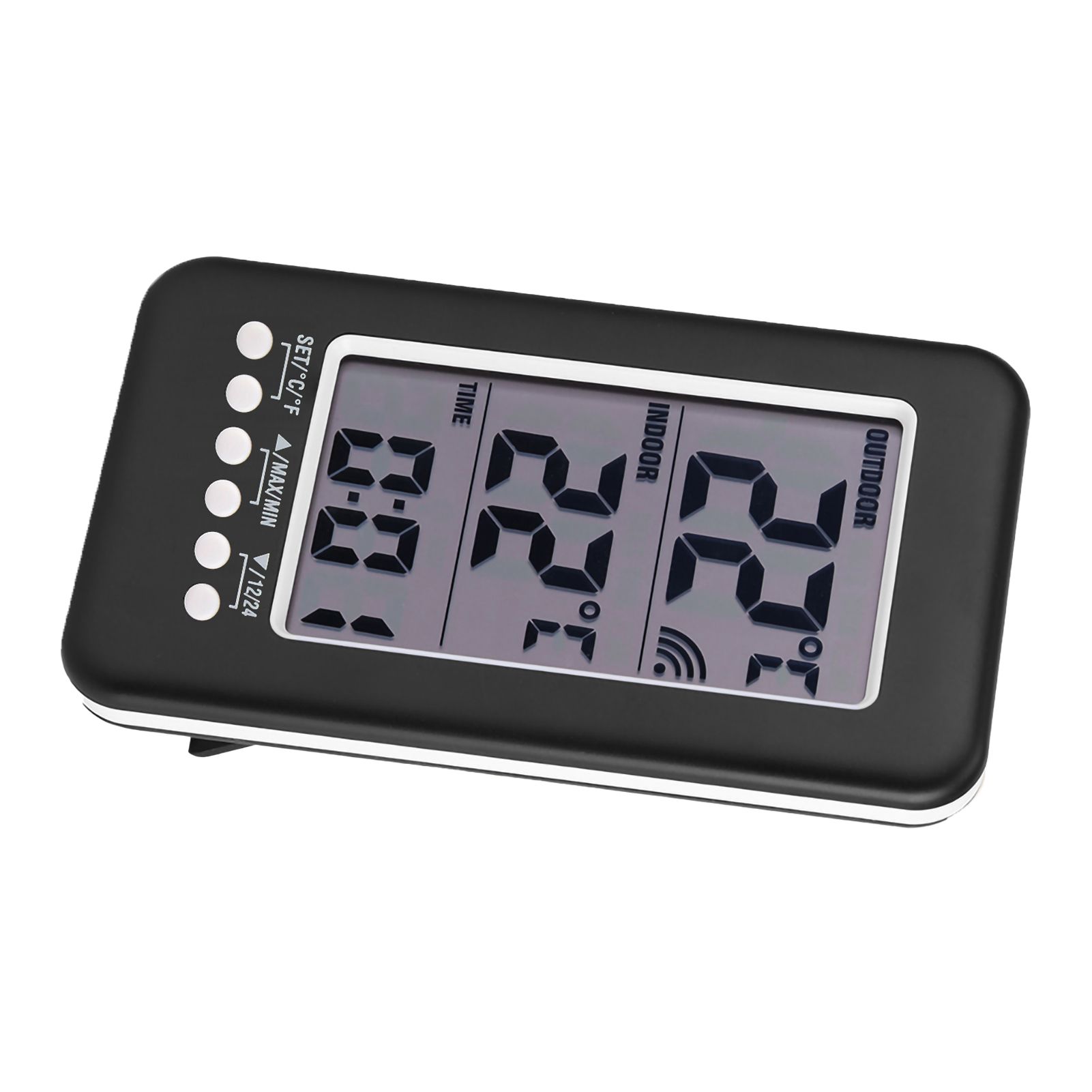 LCD Digital Indoor Outdoor Thermometer Clock Temperature Meter Wireless view 9