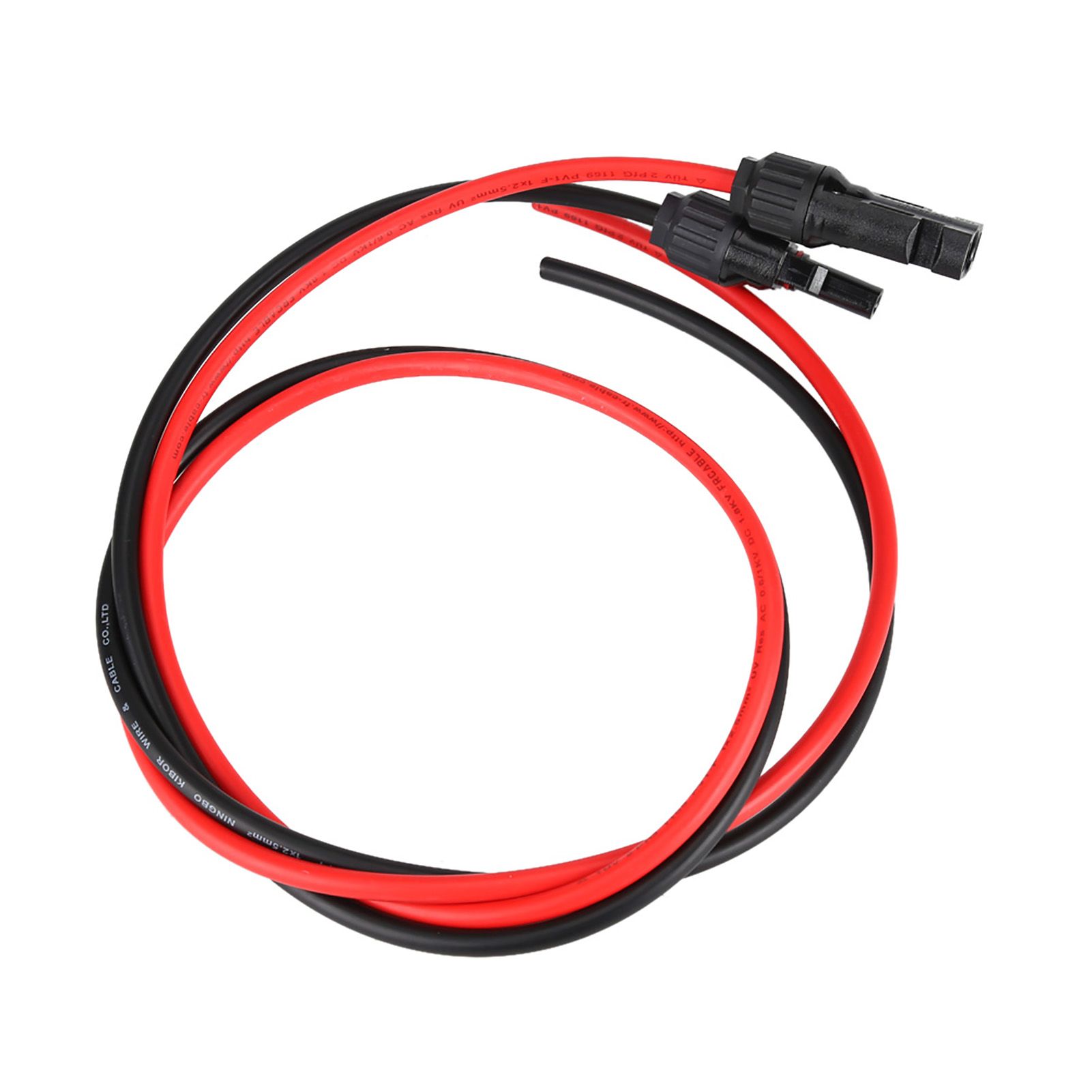 2.5mm Pair of Red Black Solar Panel PV Cable Wire Male Female Connectors view 3