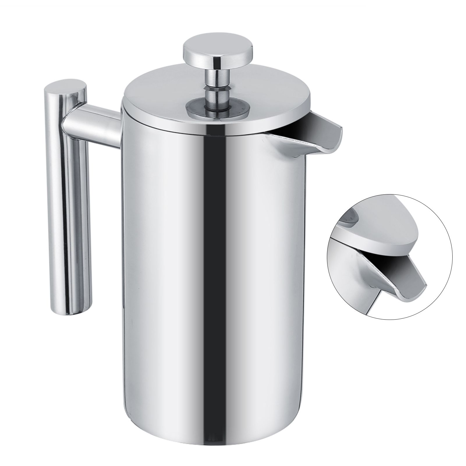 350ML Double Wall Stainless Steel Coffee Maker French Press Tea Pot with Filter view 10