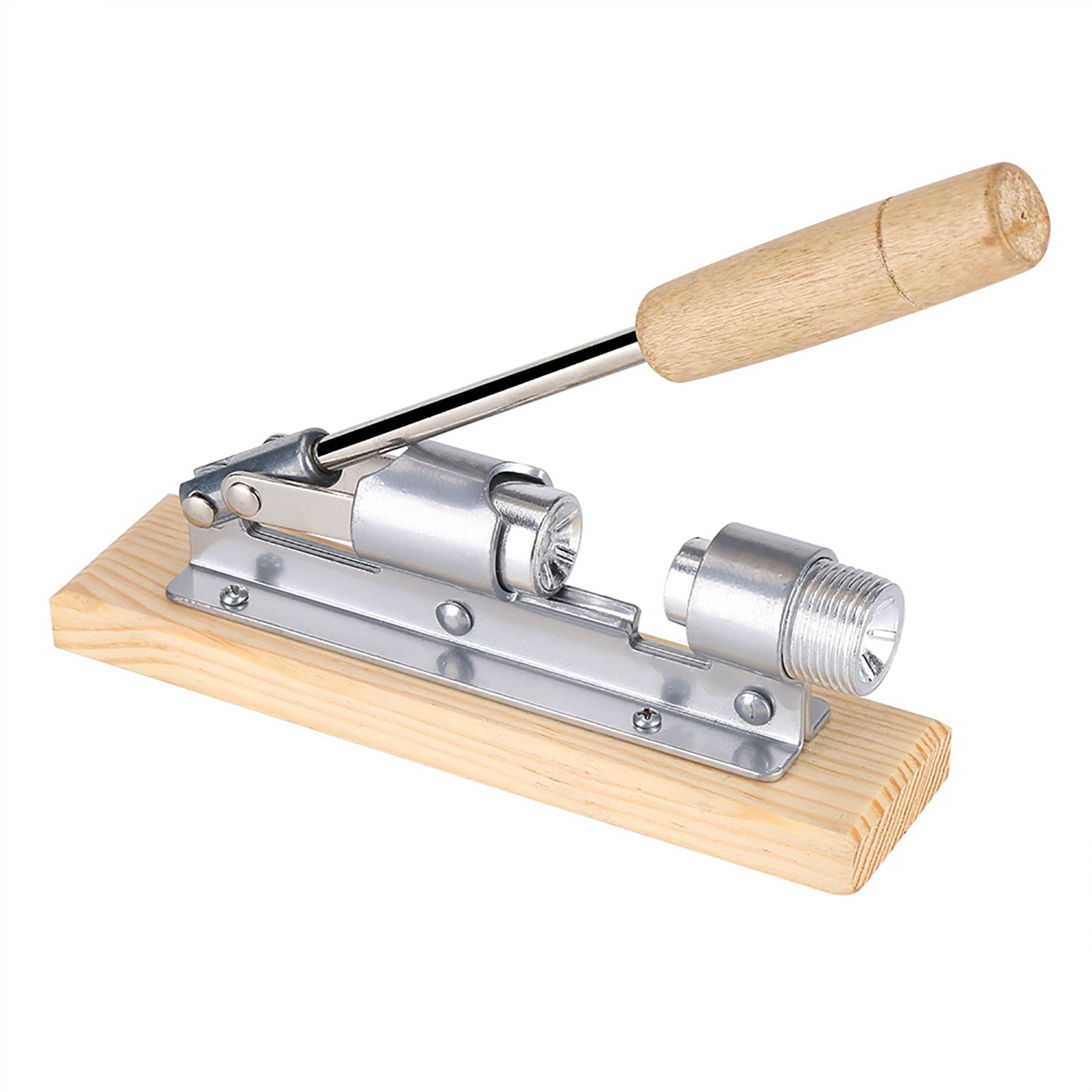 Mechanical Walnut Cracker Nut Opener Kitchen Tools Desktop Wood Base Handle view 2