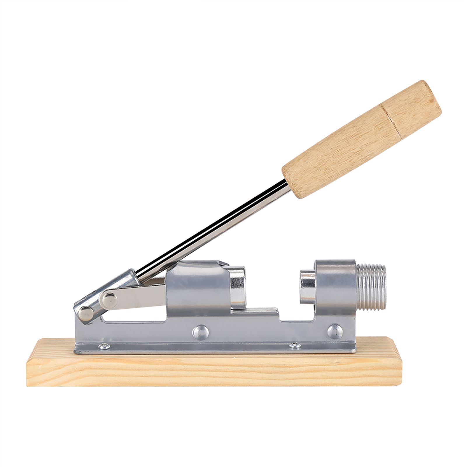 Mechanical Walnut Cracker Nut Opener Kitchen Tools Desktop Wood Base Handle view 3