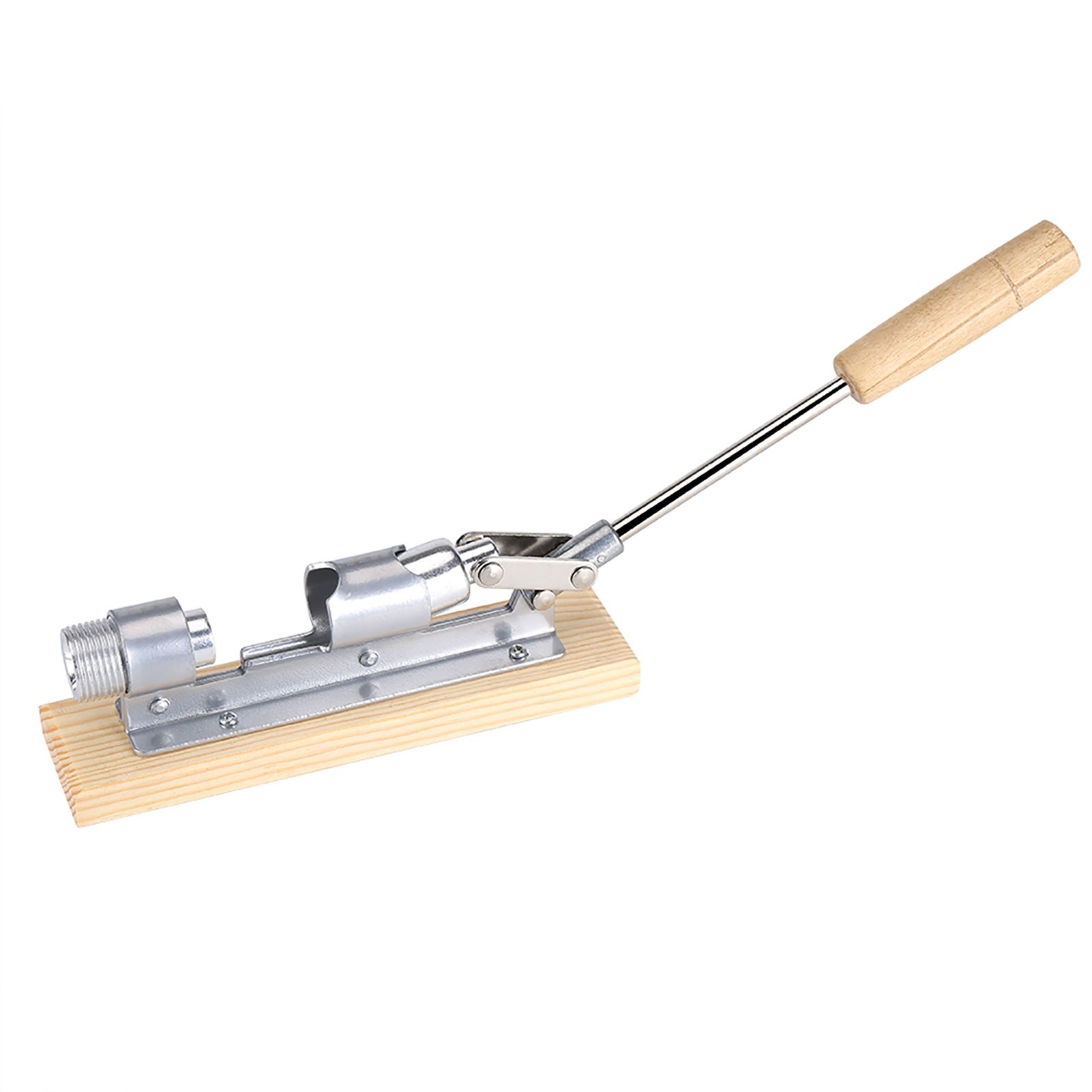 Mechanical Walnut Cracker Nut Opener Kitchen Tools Desktop Wood Base Handle view 4
