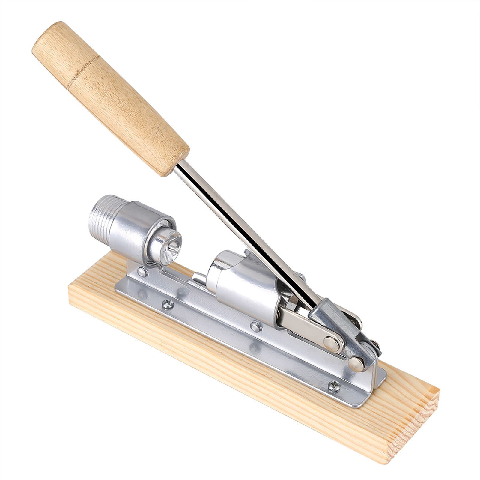 Mechanical Walnut Cracker Nut Opener Kitchen Tools Desktop Wood Base Handle view 5