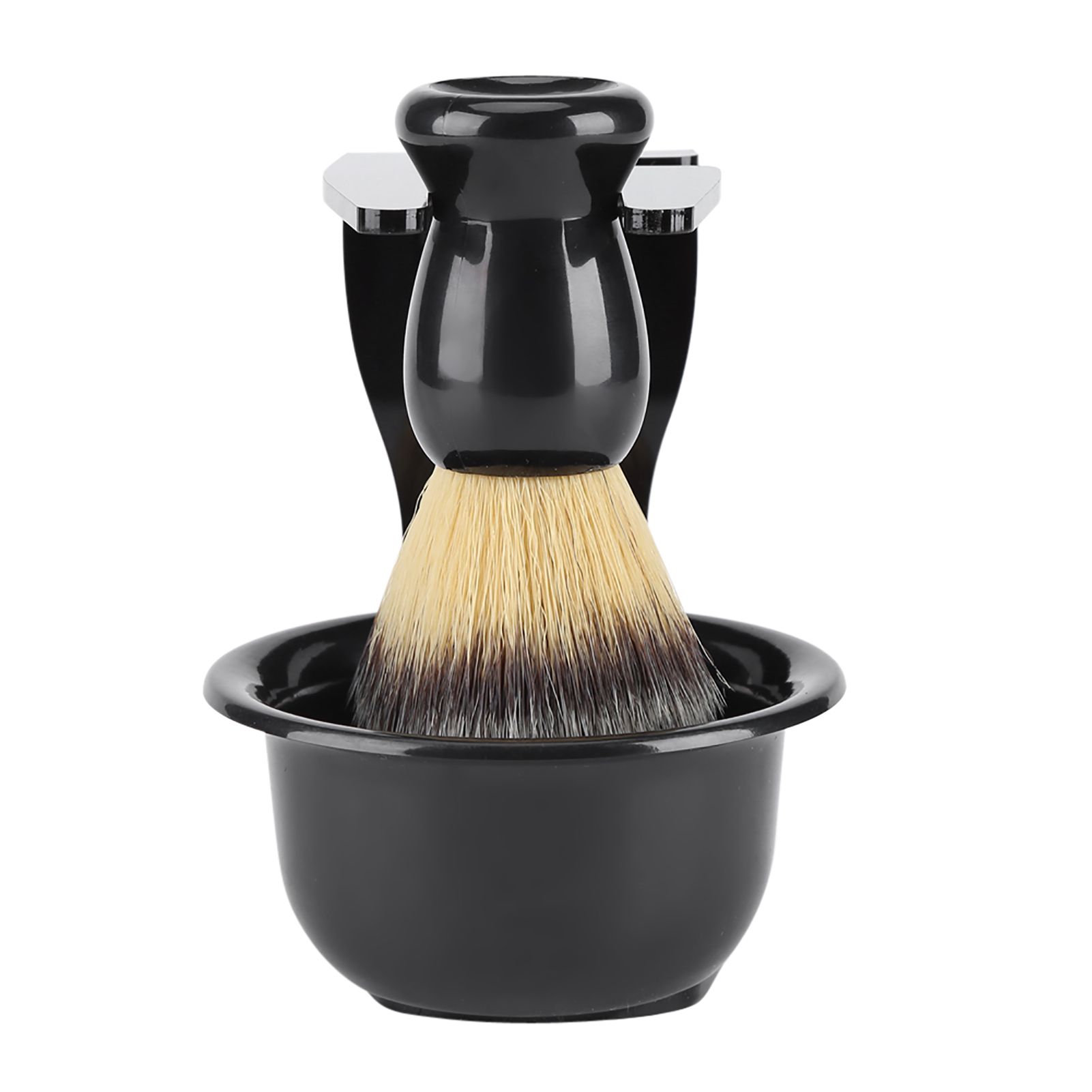 3 PCS Professional Men Shaving Brush Stand Holder Bowl Set view 4