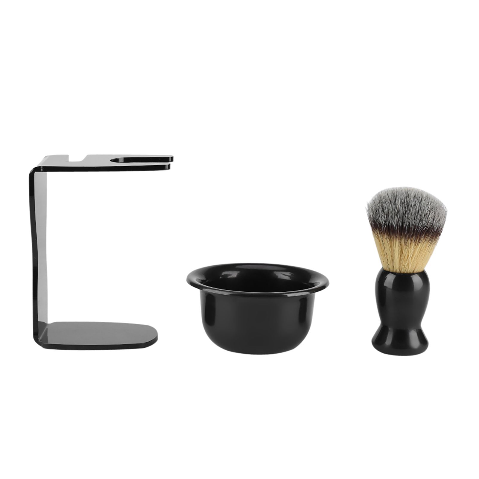 3 PCS Professional Men Shaving Brush Stand Holder Bowl Set view 5