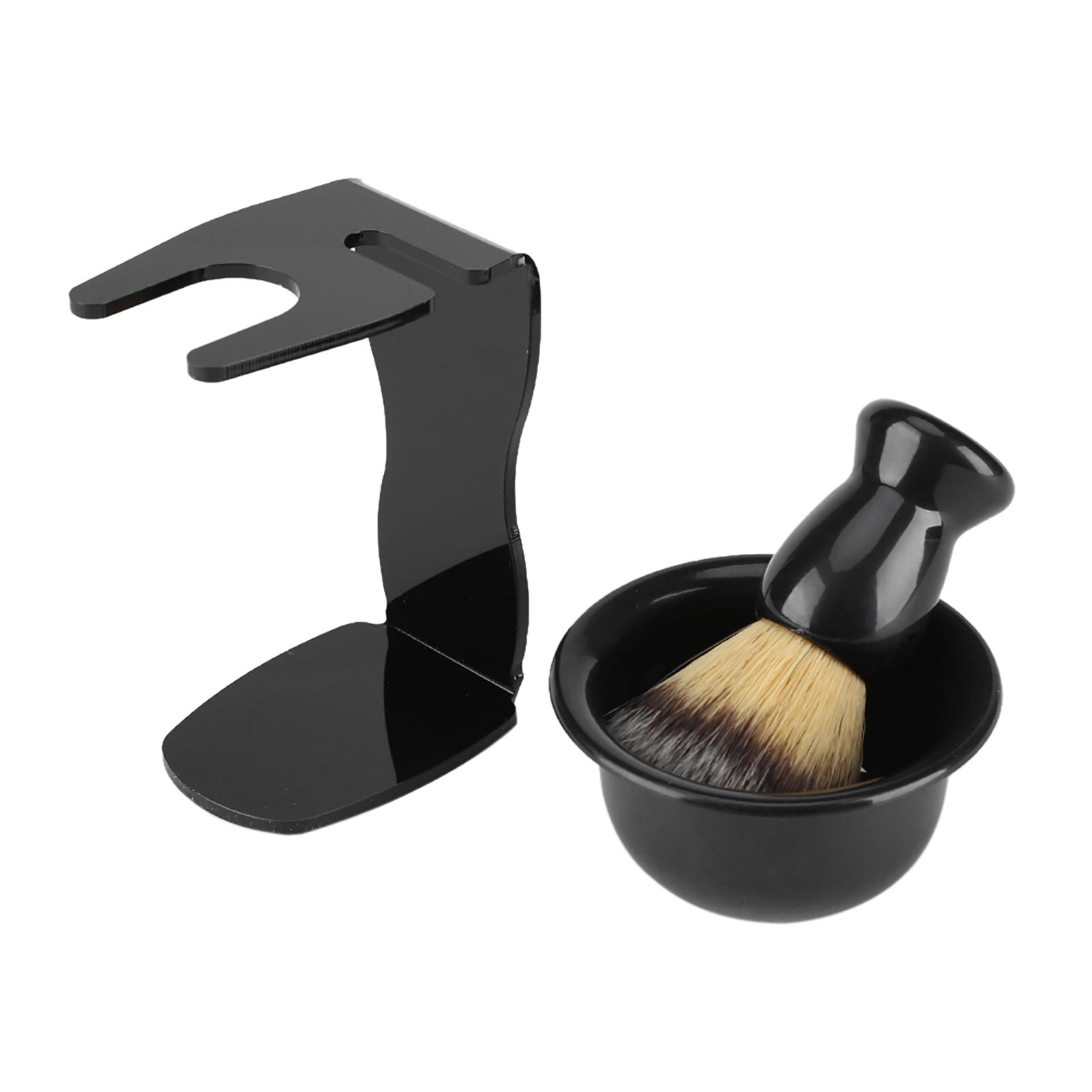 3 PCS Professional Men Shaving Brush Stand Holder Bowl Set view 9