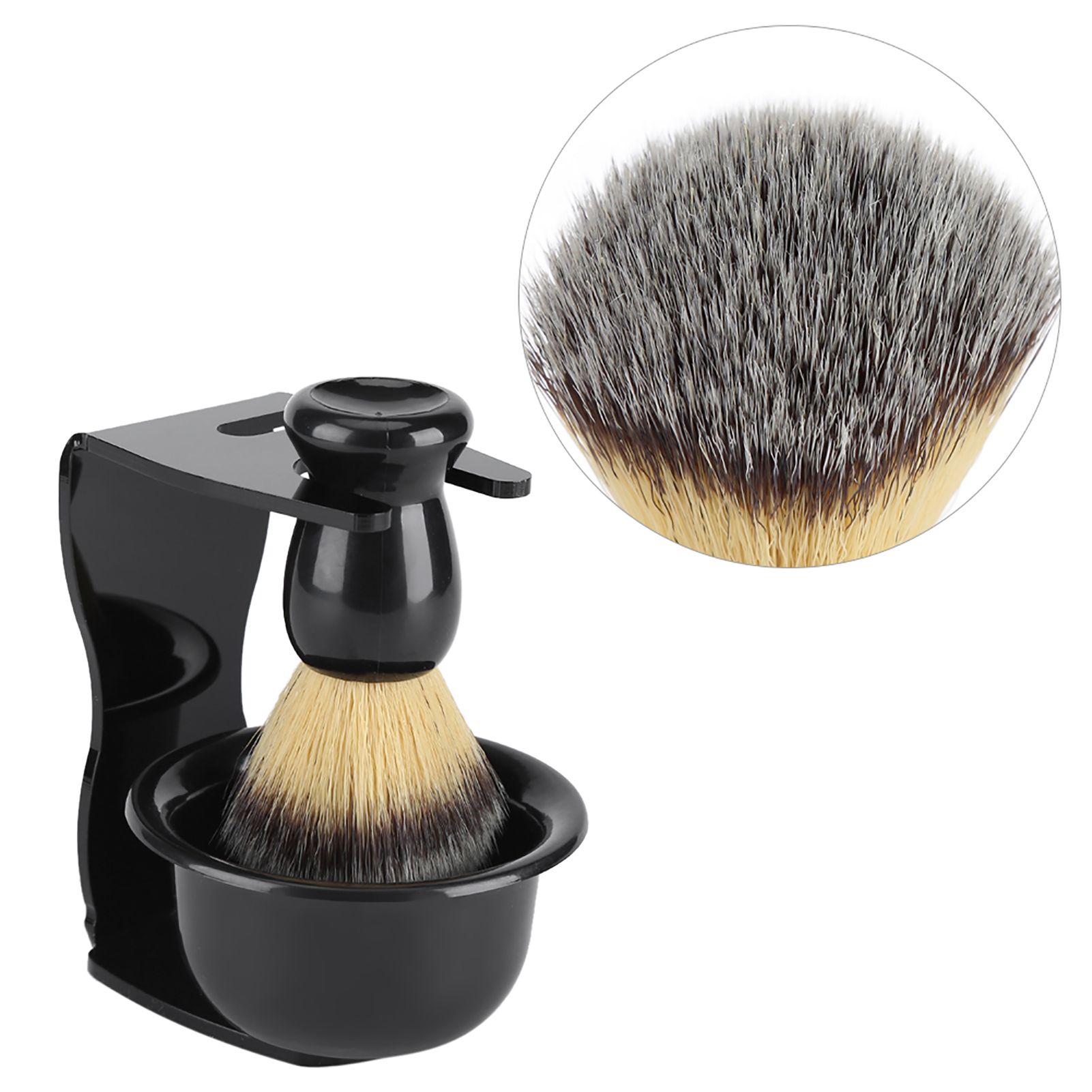3 PCS Professional Men Shaving Brush Stand Holder Bowl Set view 12