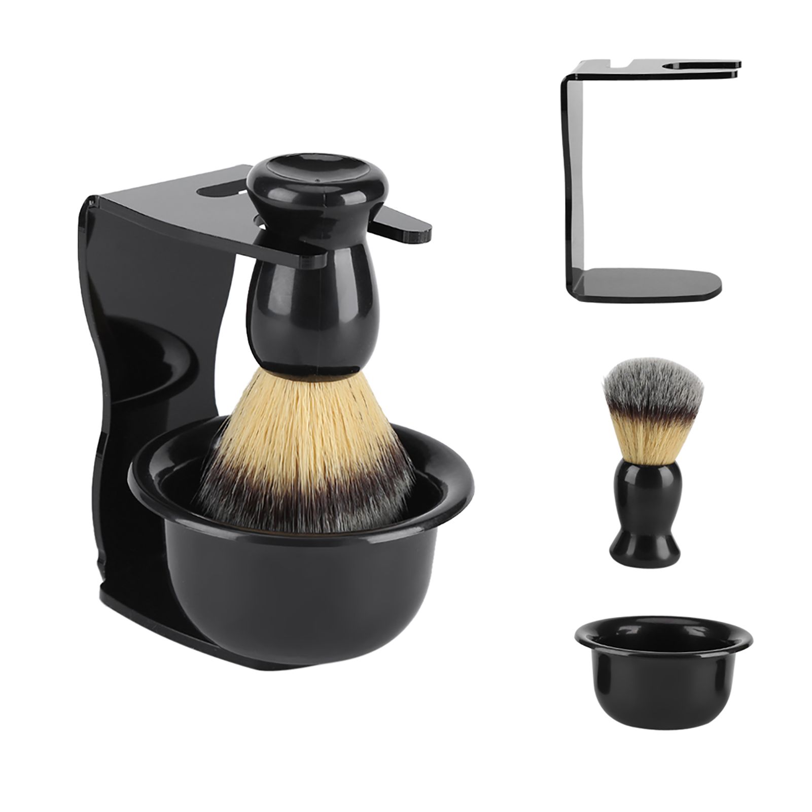 3 PCS Professional Men Shaving Brush Stand Holder Bowl Set view 13