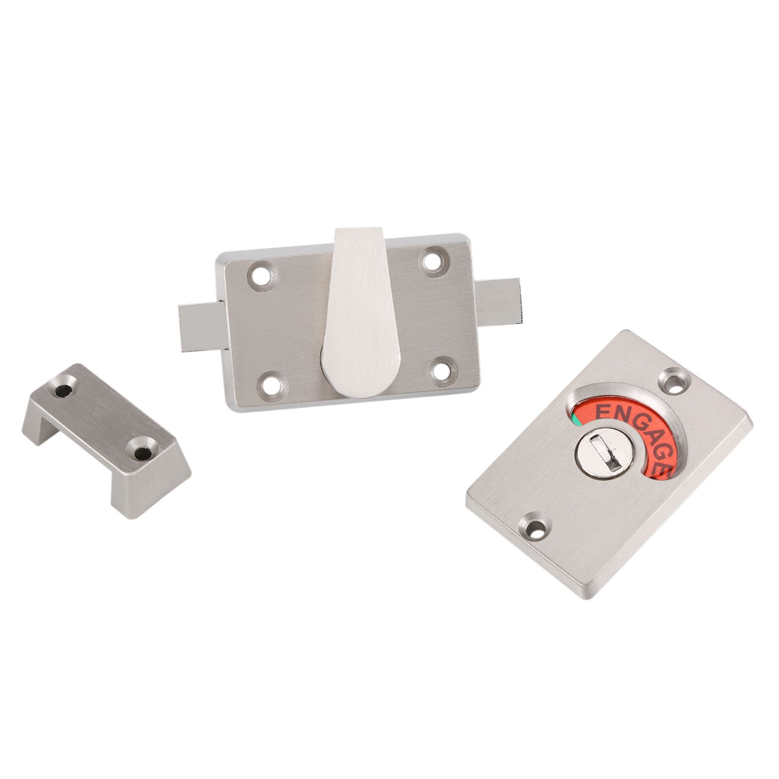 Indicator Privacy Bolt Door Lock Vacant Engaged Screws Bathroom Toilet view 6