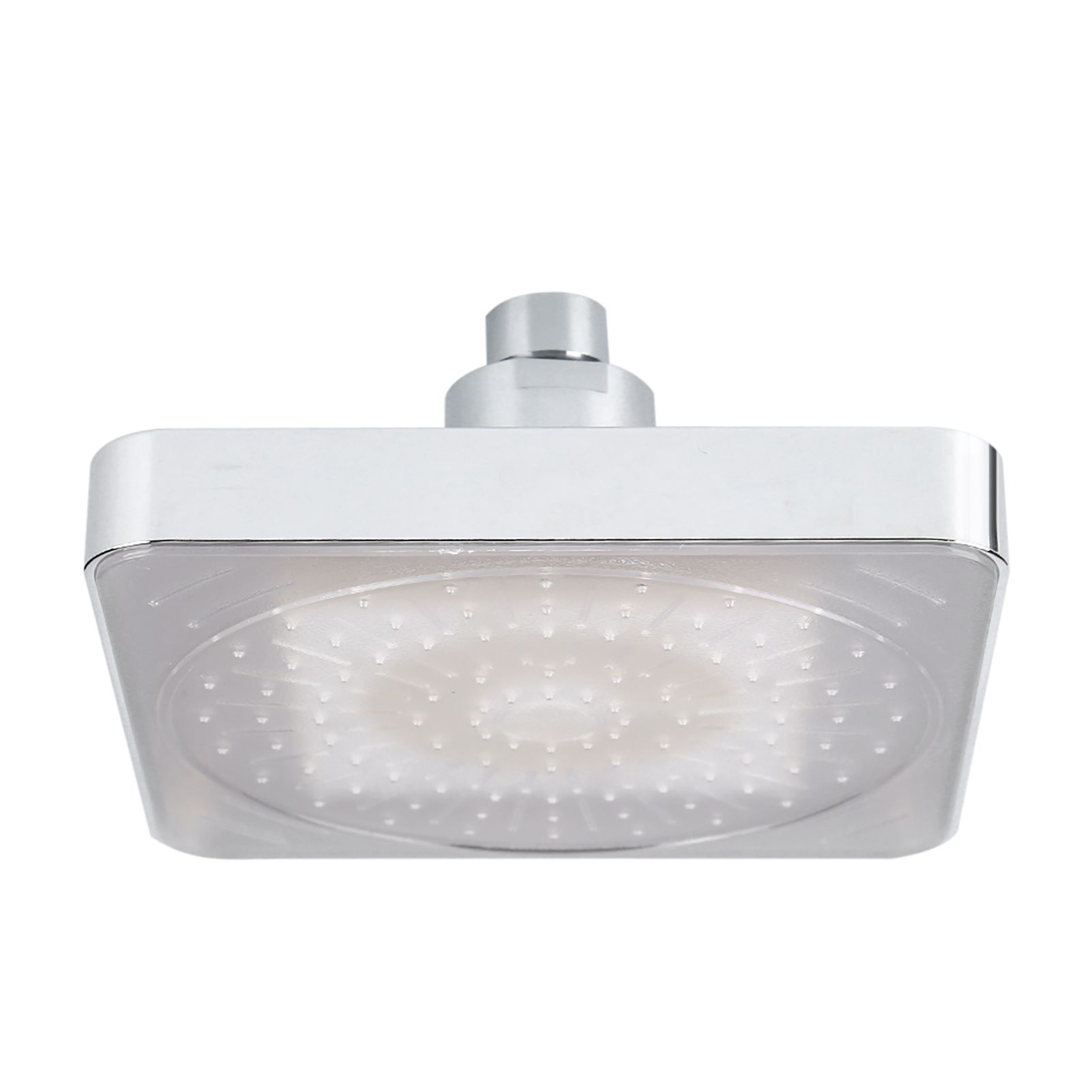 6 Inch Square Rain Shower Head LED Light 3 Color Changing Bathroom Sprinkler view 3