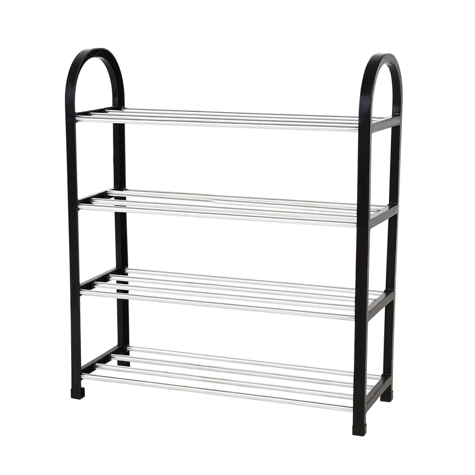 Plastic Aluminum Metal Standing Shoe Rack DIY Shoes Storage Shelf Home view 9