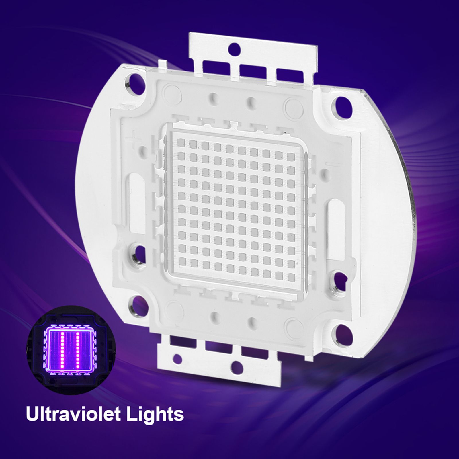100W UV395-400Nm LED High Power UV Ultraviolet Lights view 12