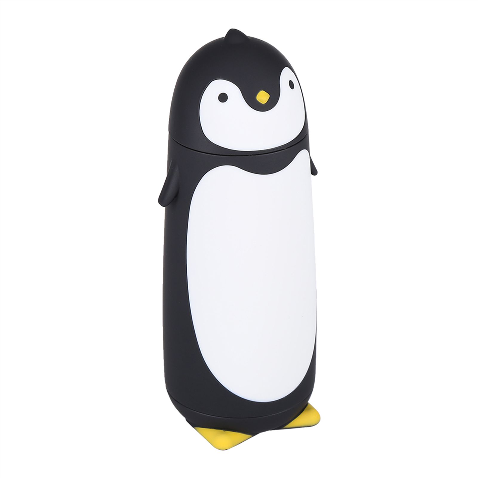 300ML Portable Cute Penguin Glass Water Bottle Double Layer Mug Travel Cup Black view 2