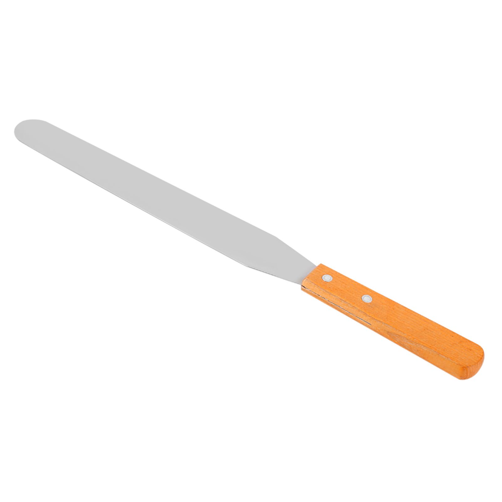 Stainless Steel Wood Straight Spatula Cake Icing Decorating Smooth Tool for