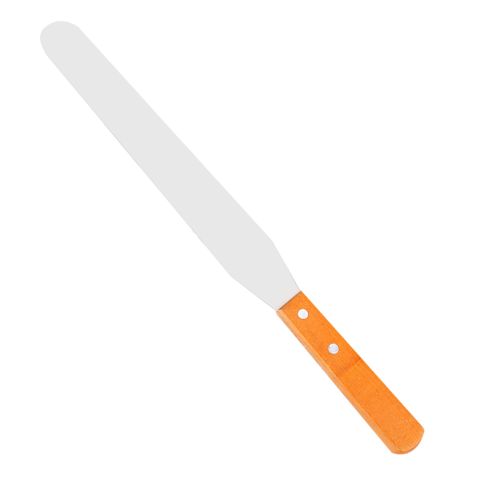 Stainless Steel Wood Straight Spatula Cake Icing Decorating Smooth Tool for view 3