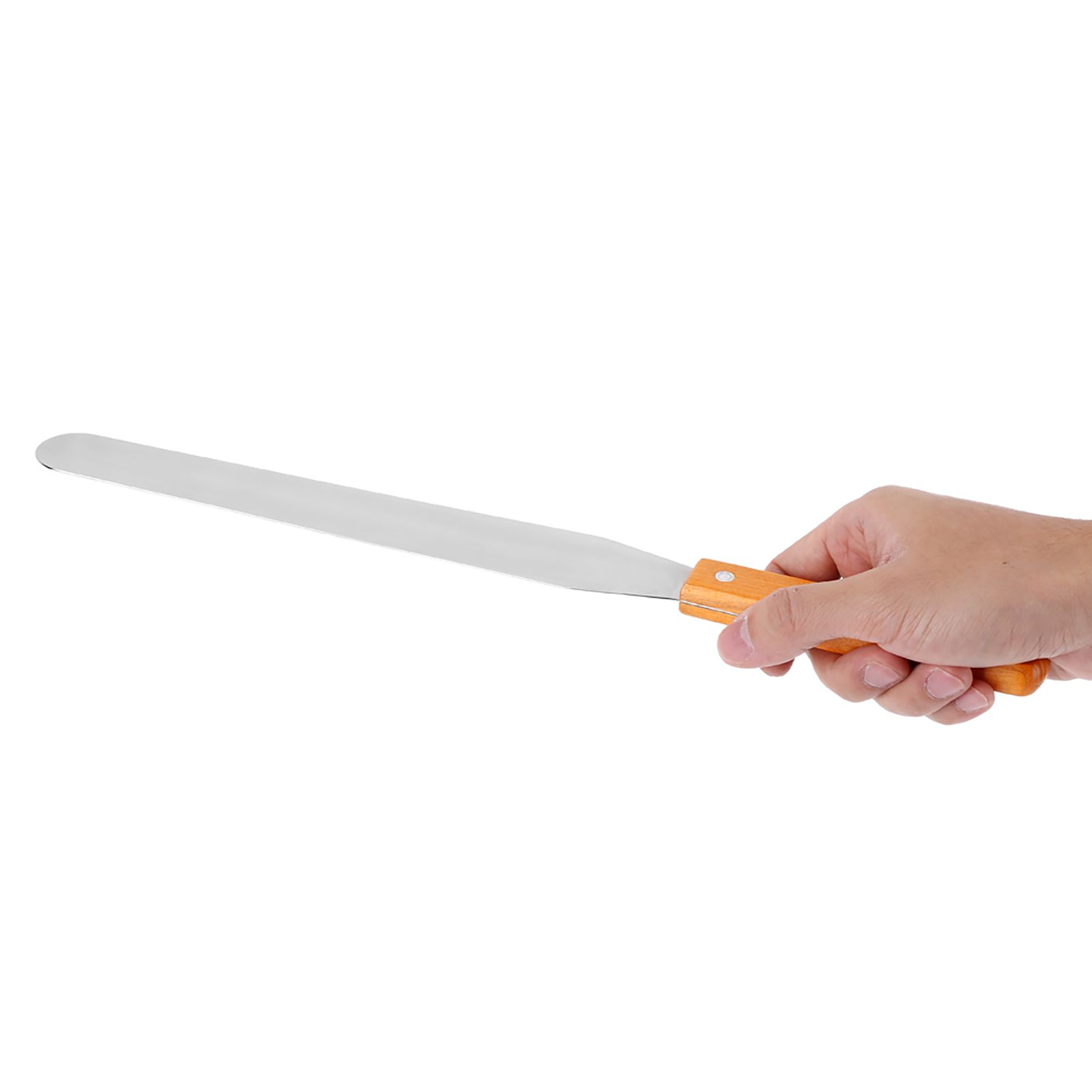 Stainless Steel Wood Straight Spatula Cake Icing Decorating Smooth Tool for view 8