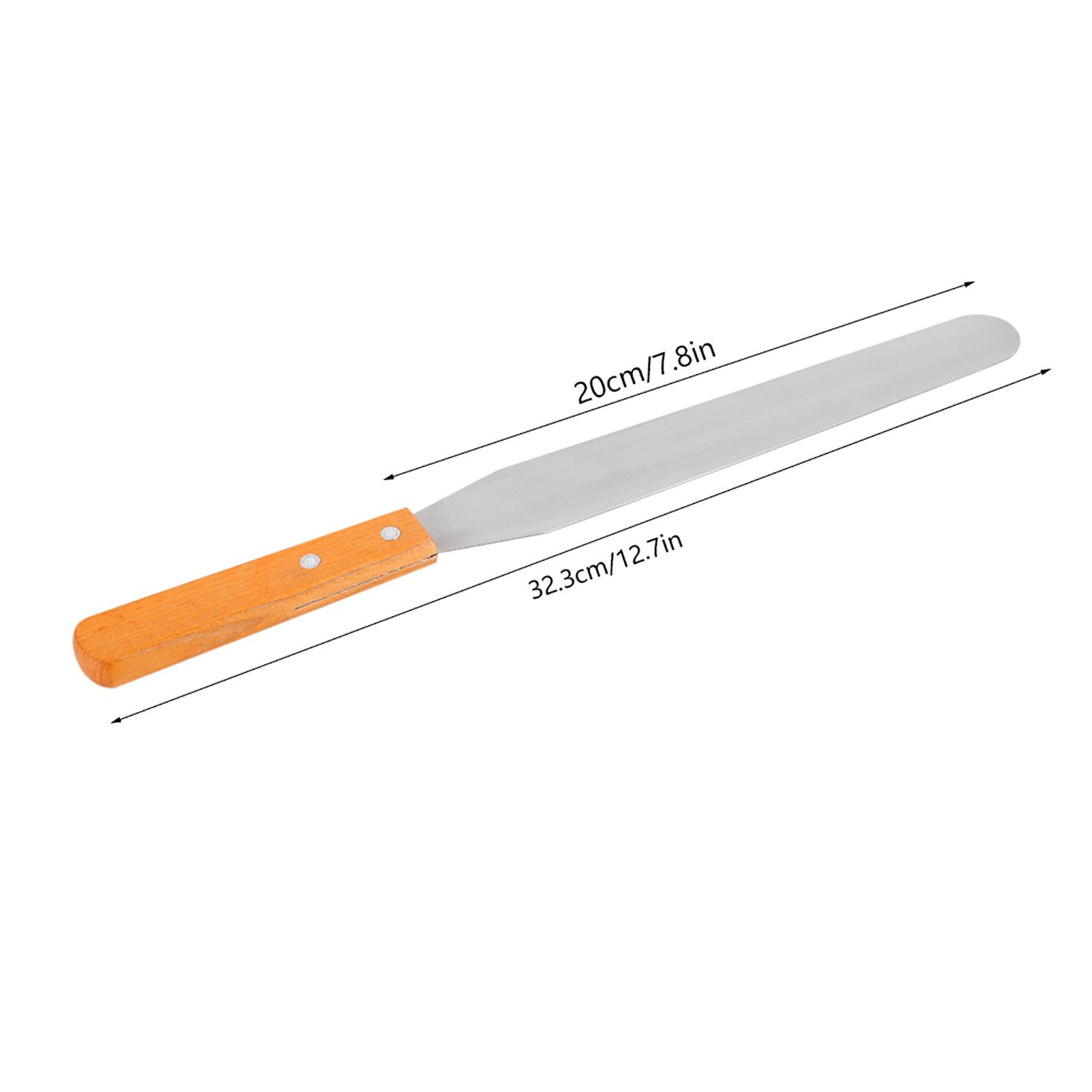 Stainless Steel Wood Straight Spatula Cake Icing Decorating Smooth Tool for view 10