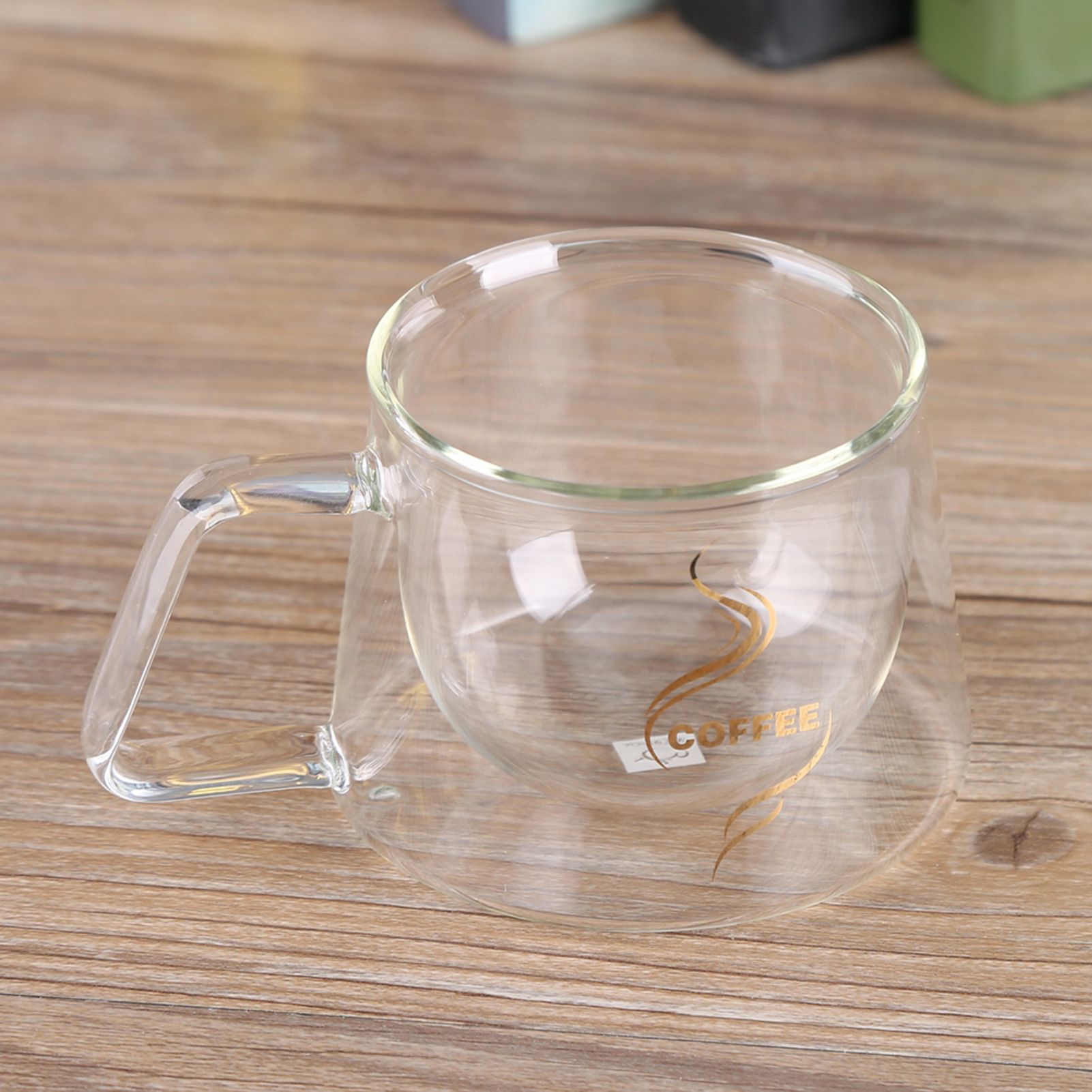 Double Wall Insulated Glass Cup Heat Resistant Mug Glassware for Coffee Tea Milk view 2
