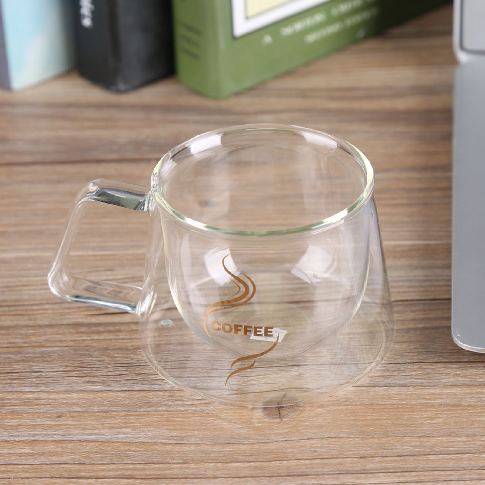 Double Wall Insulated Glass Cup Heat Resistant Mug Glassware for Coffee Tea Milk view 3