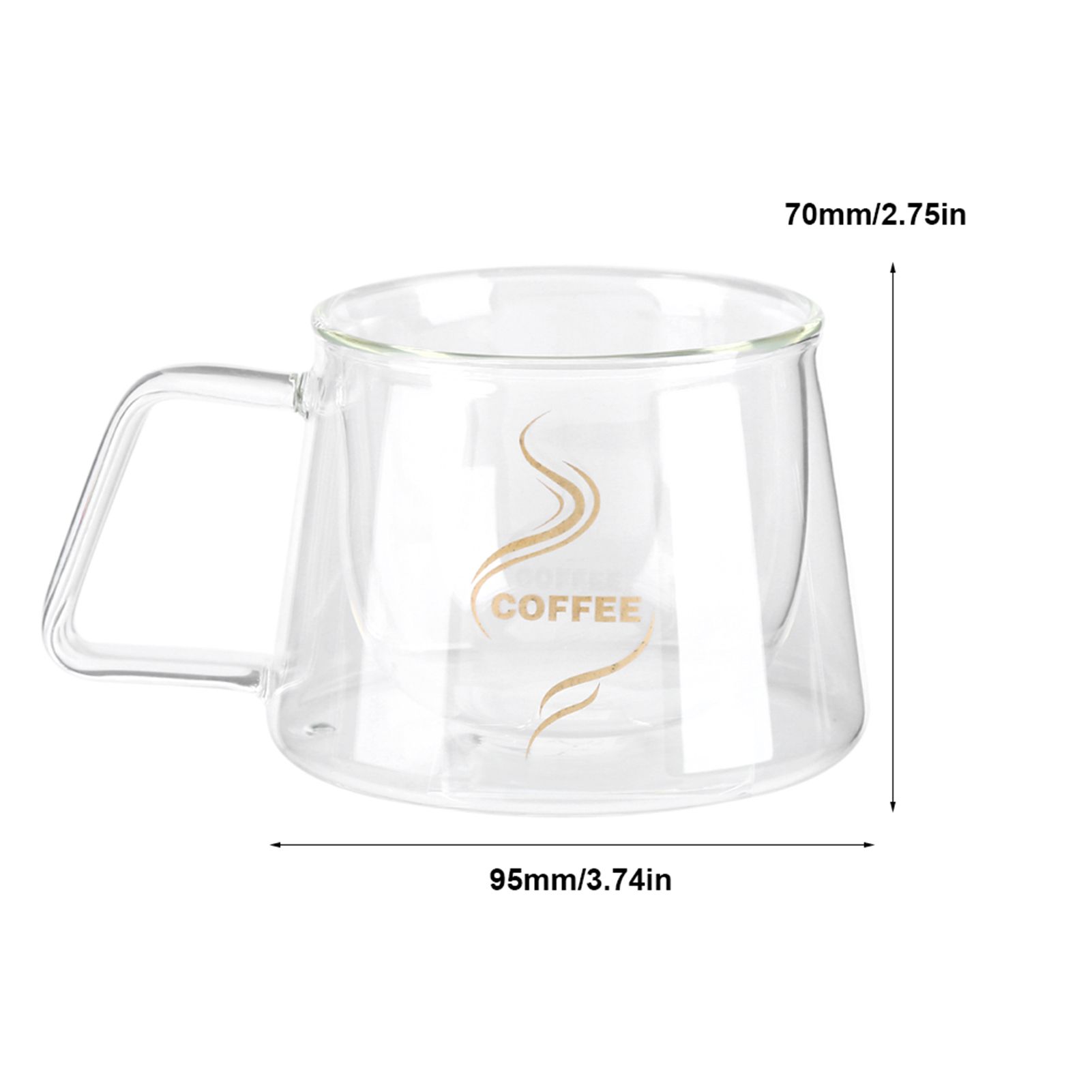 Double Wall Insulated Glass Cup Heat Resistant Mug Glassware for Coffee Tea Milk view 10