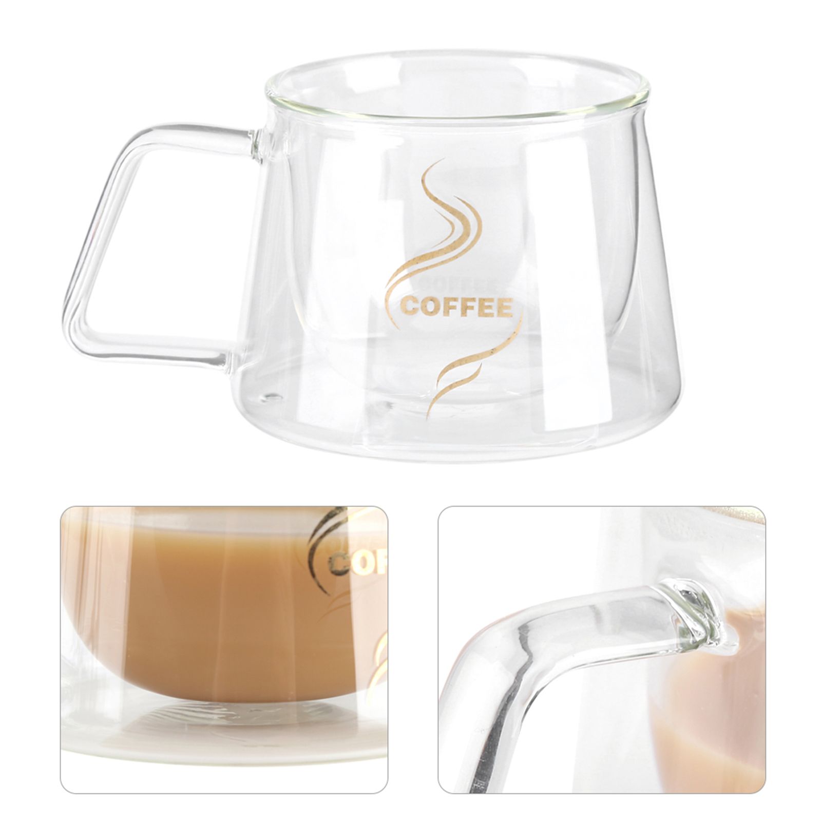 Double Wall Insulated Glass Cup Heat Resistant Mug Glassware for Coffee Tea Milk view 11