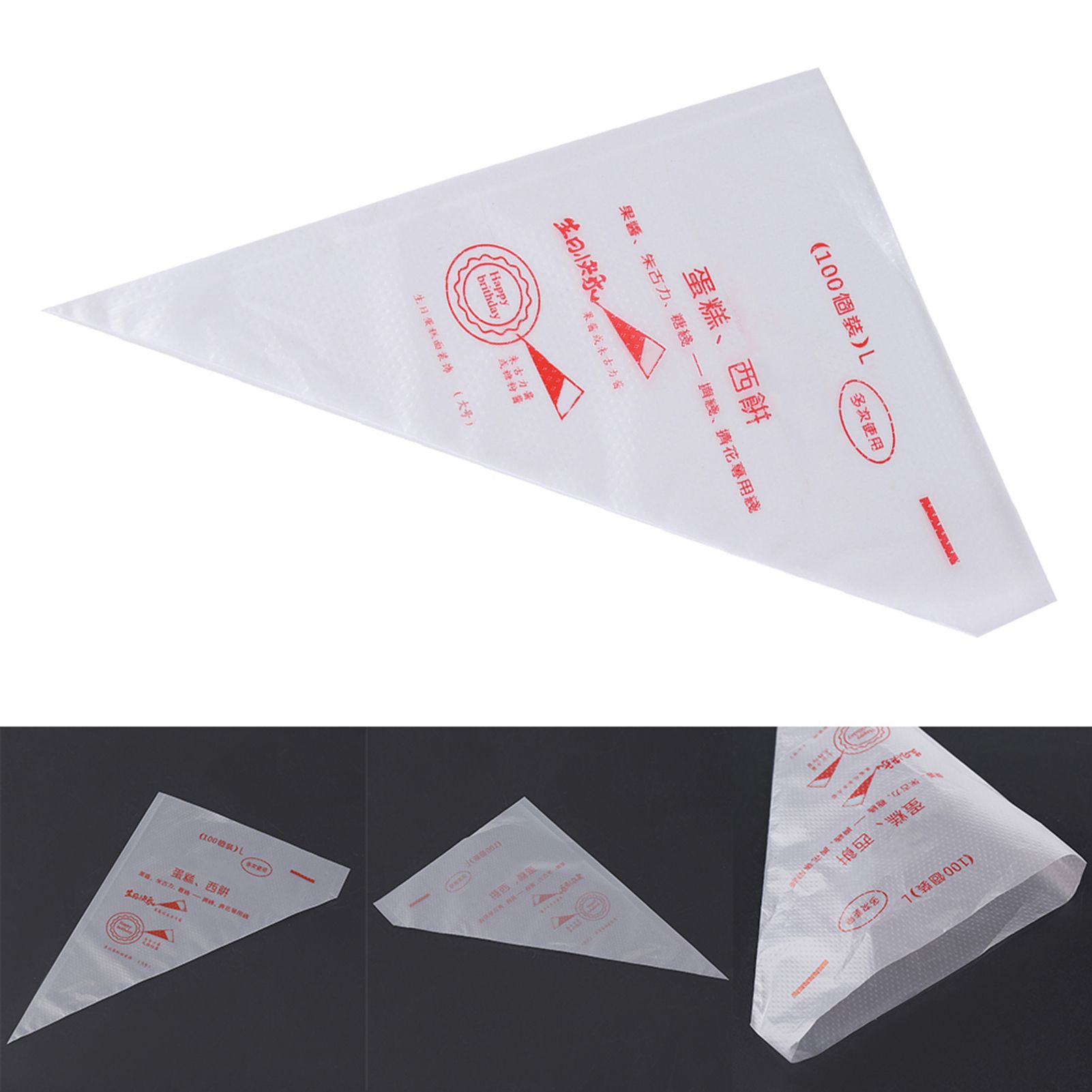 100pcs Food Grade Plastic Icing Piping Bags Pastry Fondant Cake Decorating Bag view 9