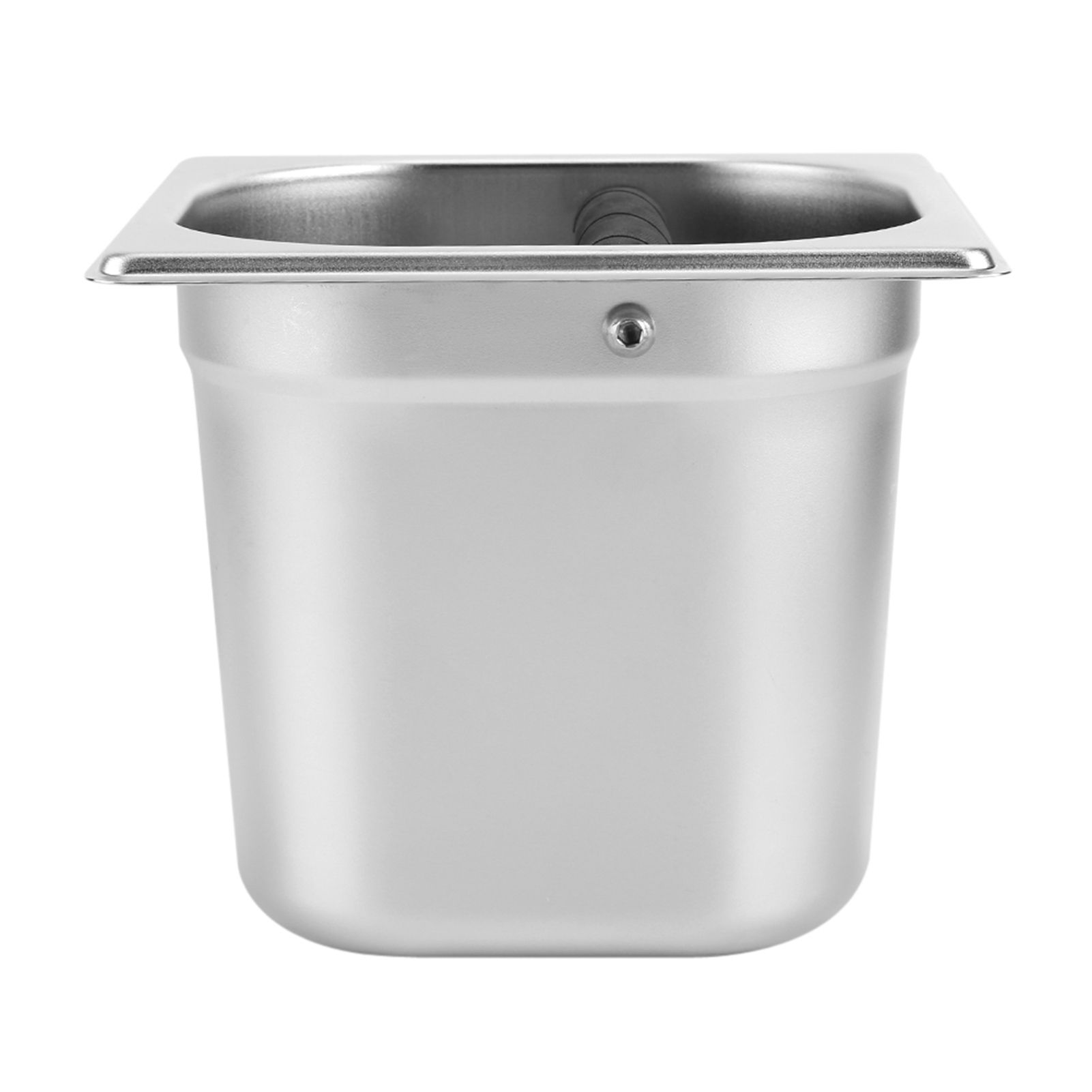 Stainless Steel Espresso Knock Box Container with Rubber Bar for Coffee Machine L view 4