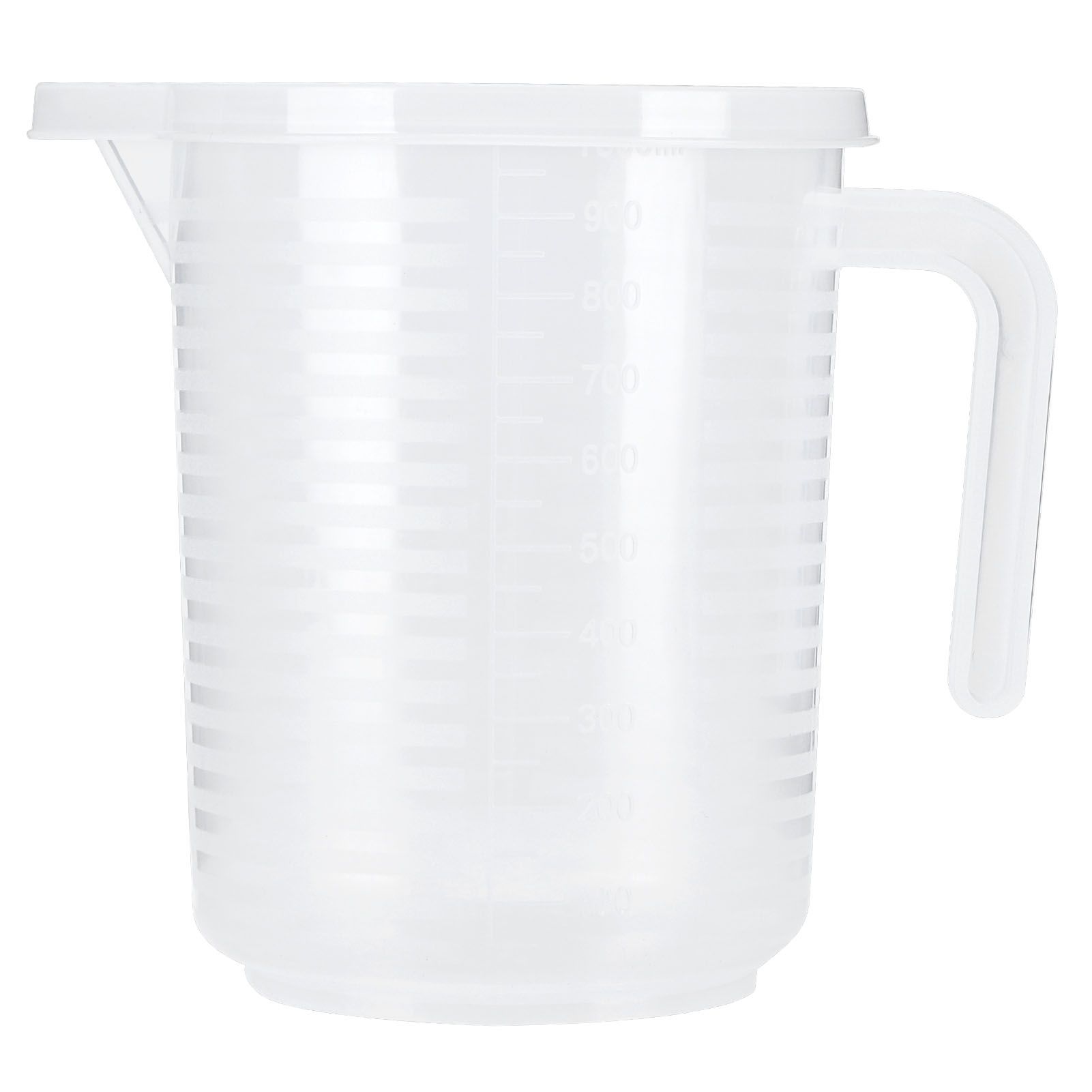 500ml/1000ml Clear Plastic Measuring Cups with Lid Kitchen Cooking Baking view 2