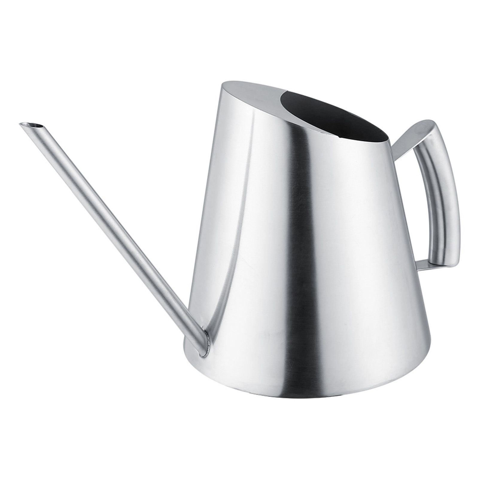 1500ml Stainless Steel Watering Can Brushed Garden Planting Indoor Outdoor view 2