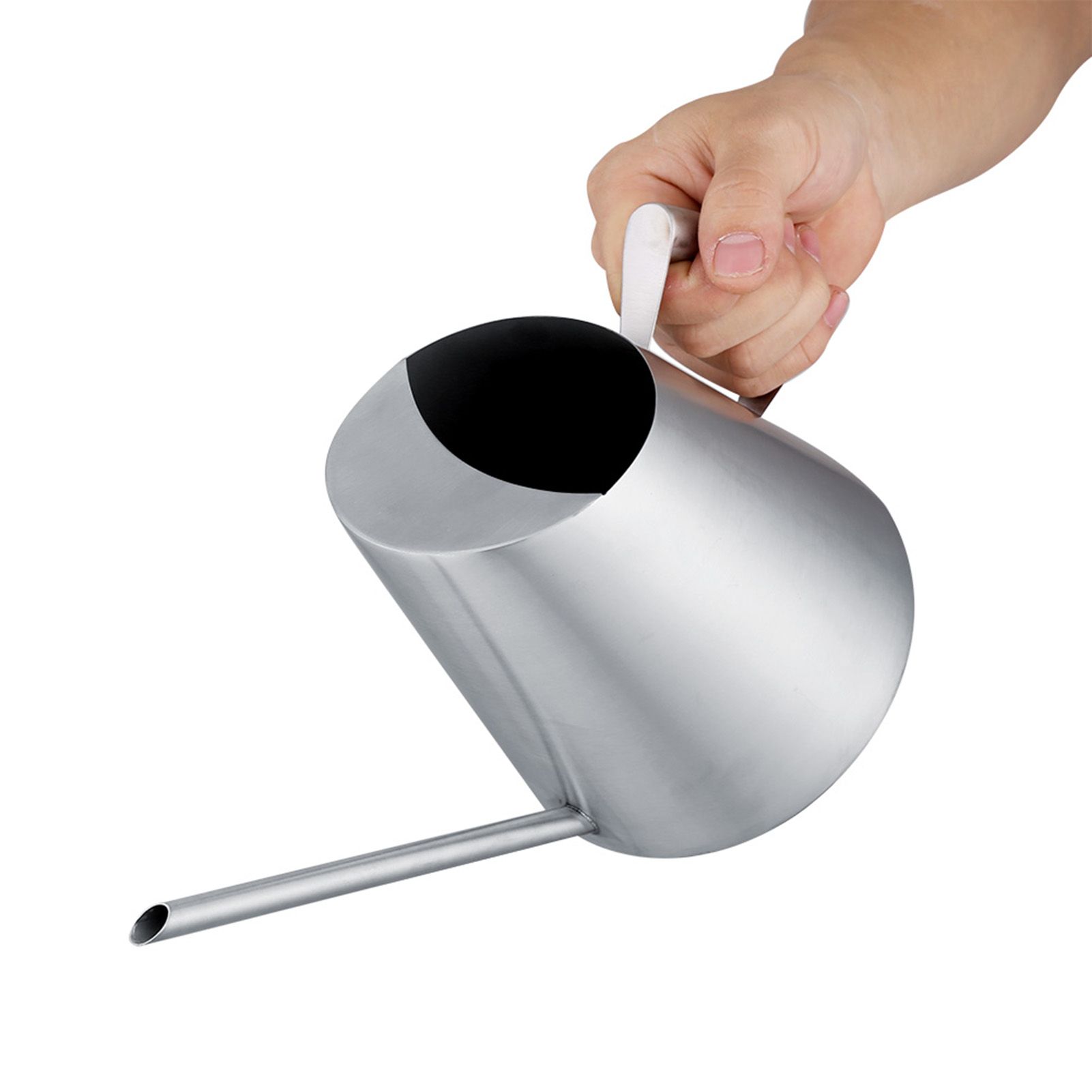 1500ml Stainless Steel Watering Can Brushed Garden Planting Indoor Outdoor view 4