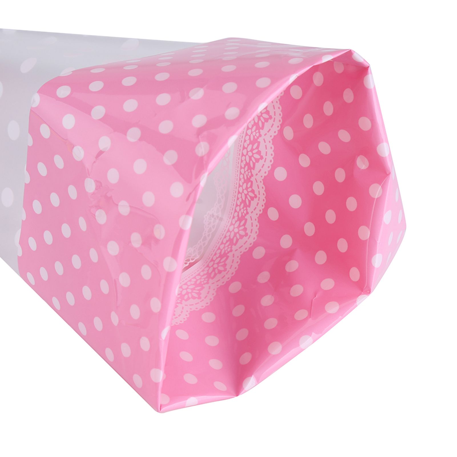 50 Piece Clear Cone Shaped Treat Popcorn Bags Treat Bags Cellophane Candy Bags view 5