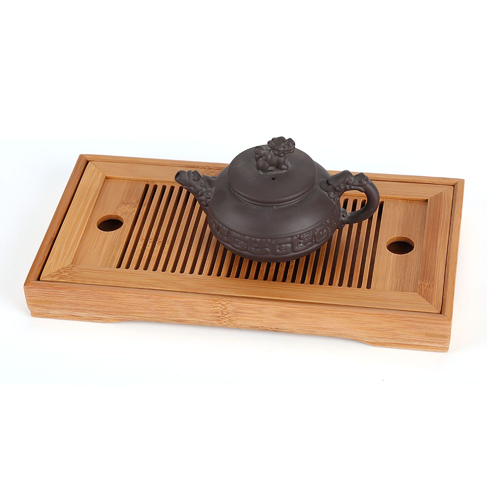 Bamboo Tea Tray Chinese Gongfu Tea Mini Serving Table for Teahouse Home Office view 6