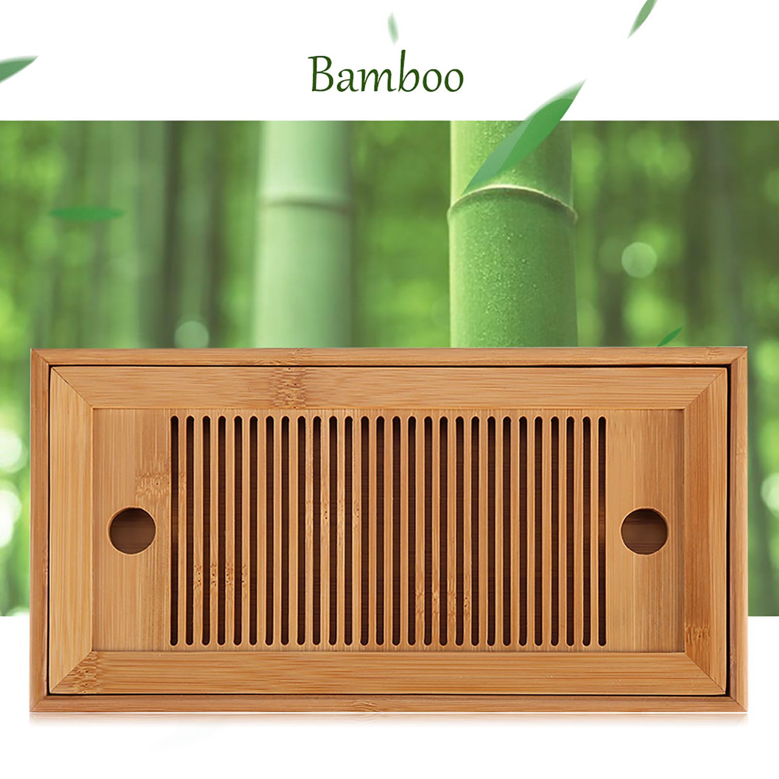 Bamboo Tea Tray Chinese Gongfu Tea Mini Serving Table for Teahouse Home Office view 11