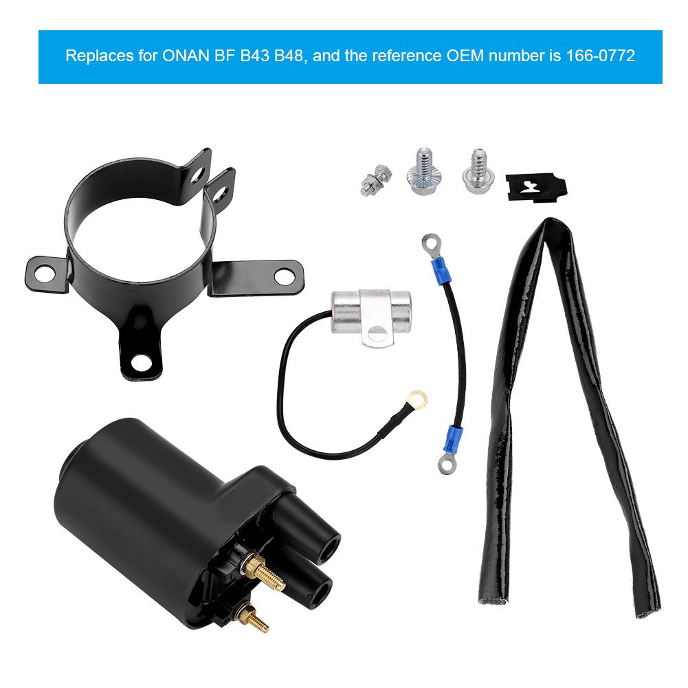 Electric Generator Ignition Coil Replaces for ONAN BF B43 B48 166-0772 view 2